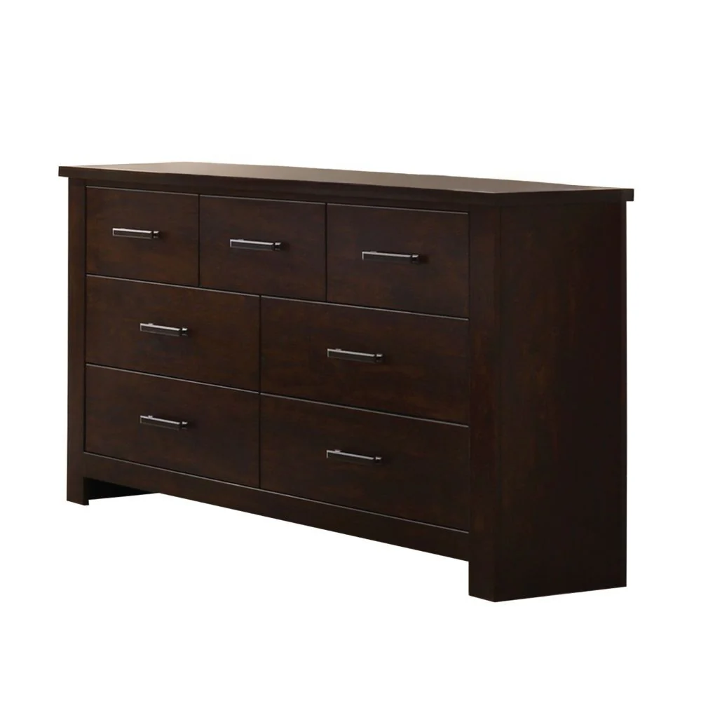 Mahogany Seven Drawer Double Dresser By Homeroots - Image 5