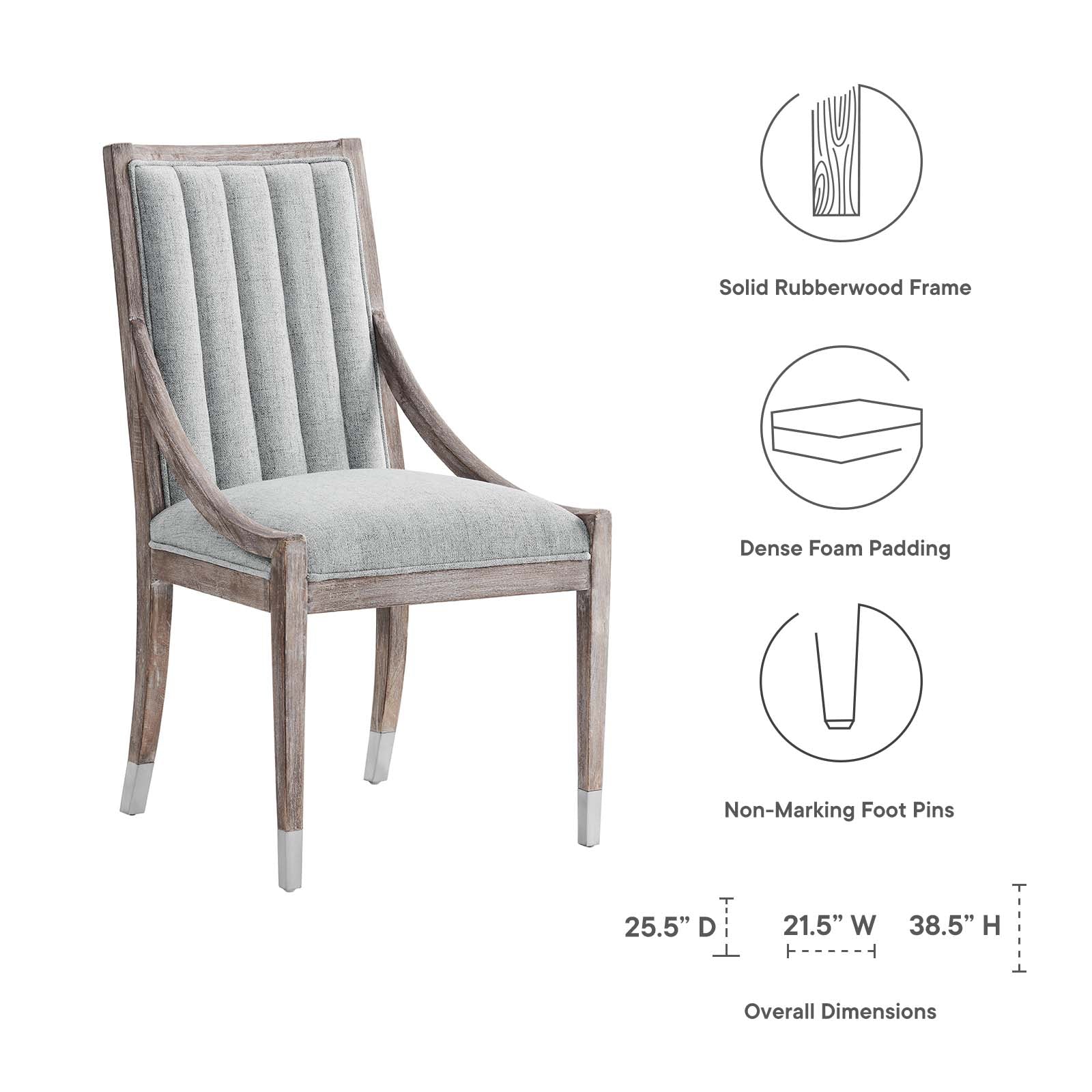 Maison French Vintage Tufted Fabric Dining Armchairs Set of 2 By Modway - EEI-6624 - Image 16
