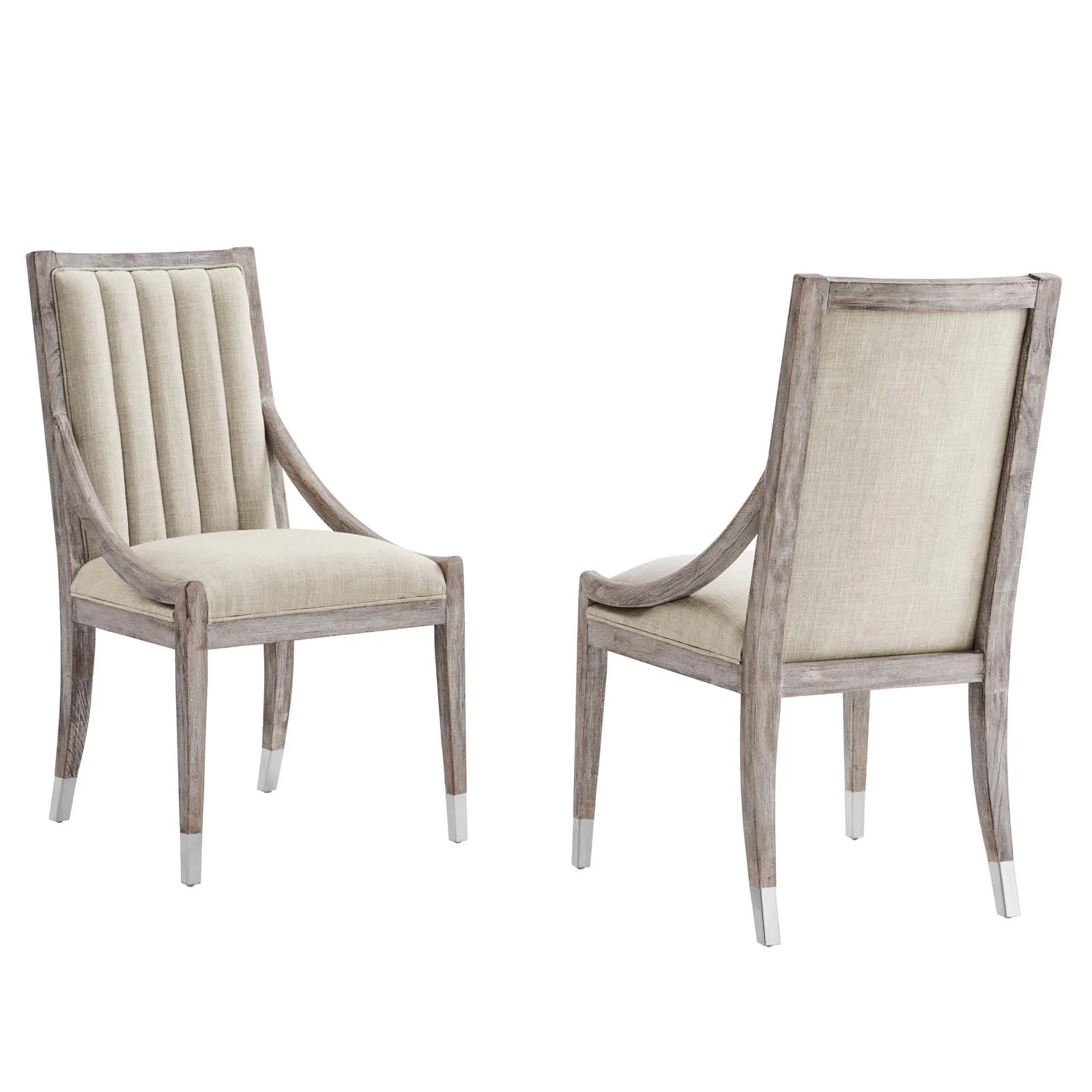 Maison French Vintage Tufted Fabric Dining Armchairs Set of 2 By Modway - EEI-6624 - Image 2