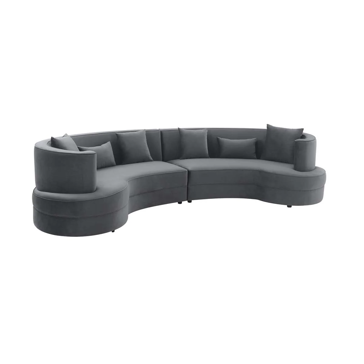 Majestic Gray Fabric Upholstered Sectional Sofa By Armen Living - Image 2