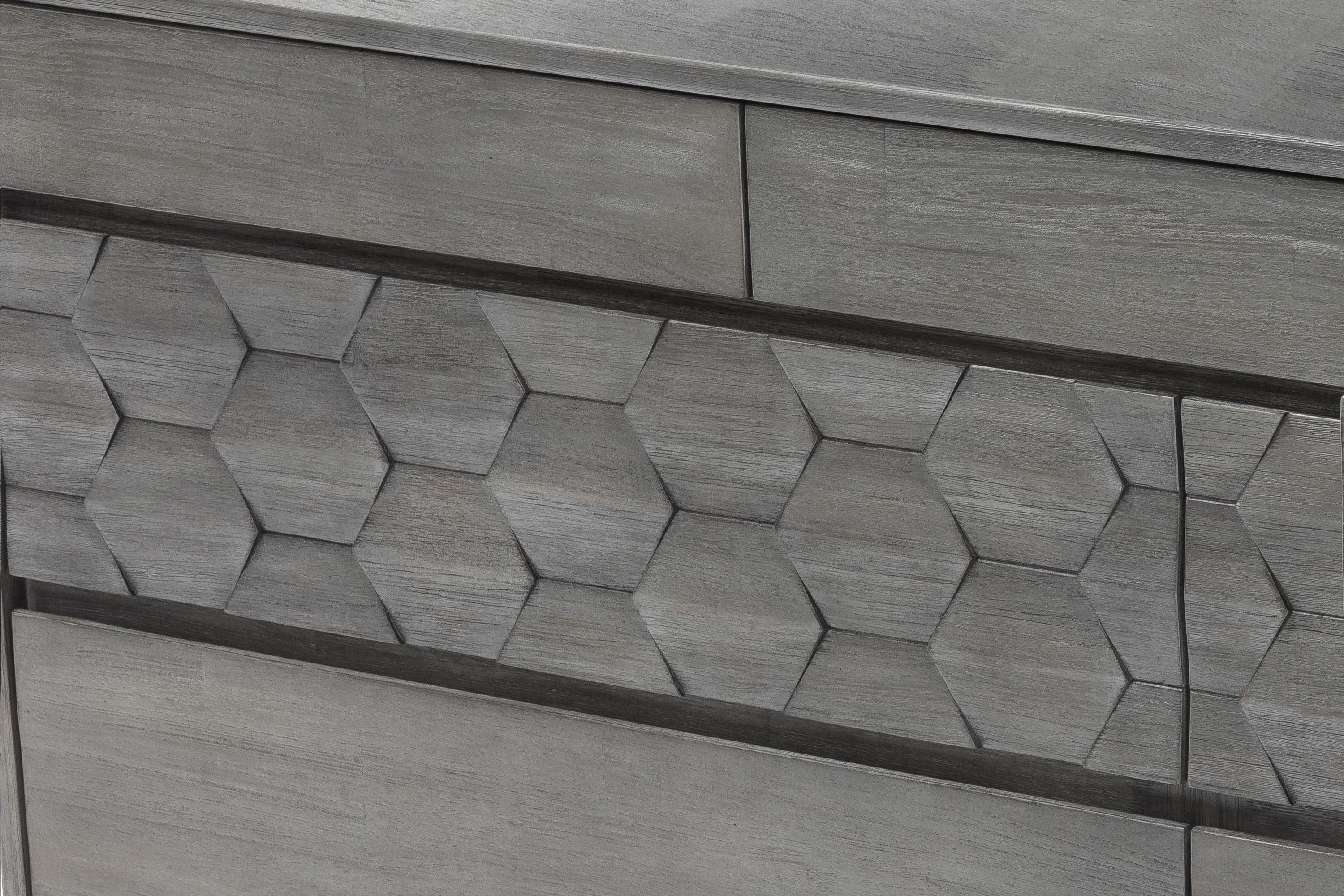 Makena 6 Drawer Dresser in Grey Acacia Wood By Armen Living - Image 8