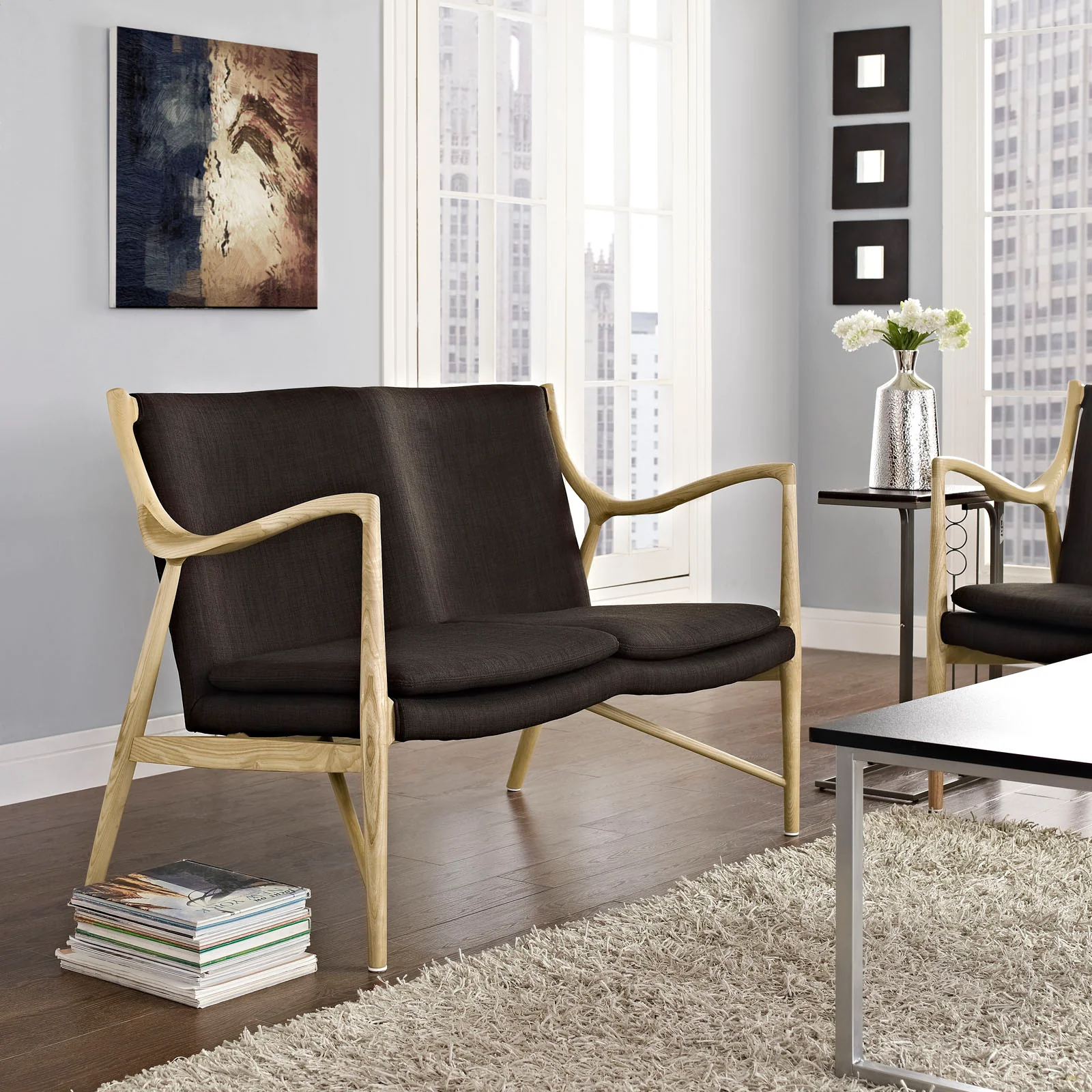 Makeshift Upholstered Fabric Loveseat By Modway - EEI-1441 - Image 6
