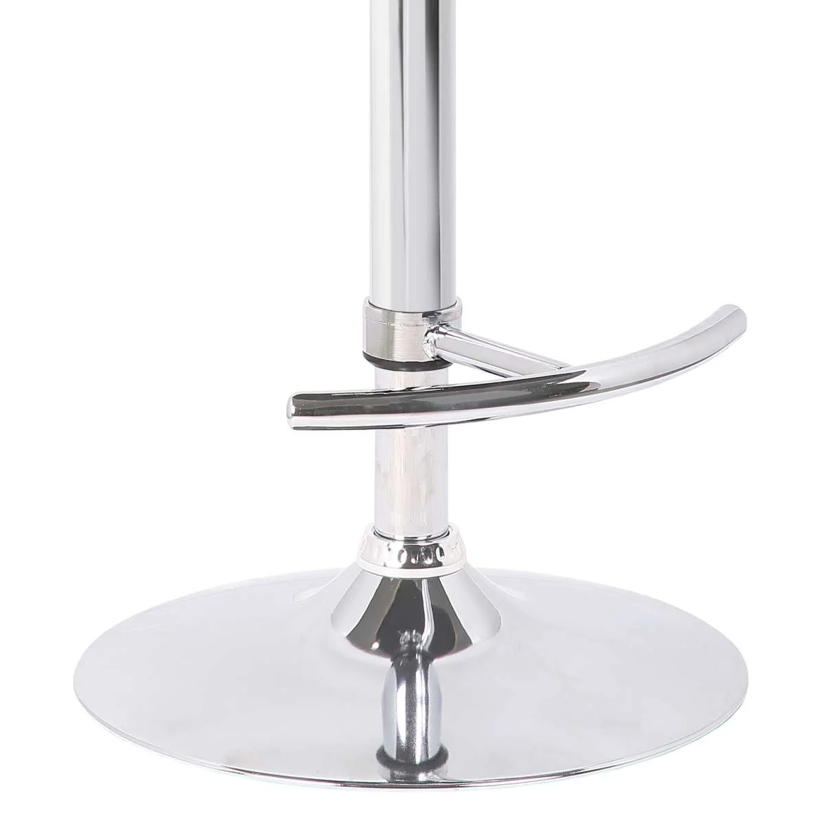 Malibu Swivel Barstool in Black Faux Leather with Dark Oak Wood Finish By Armen Living - Image 6
