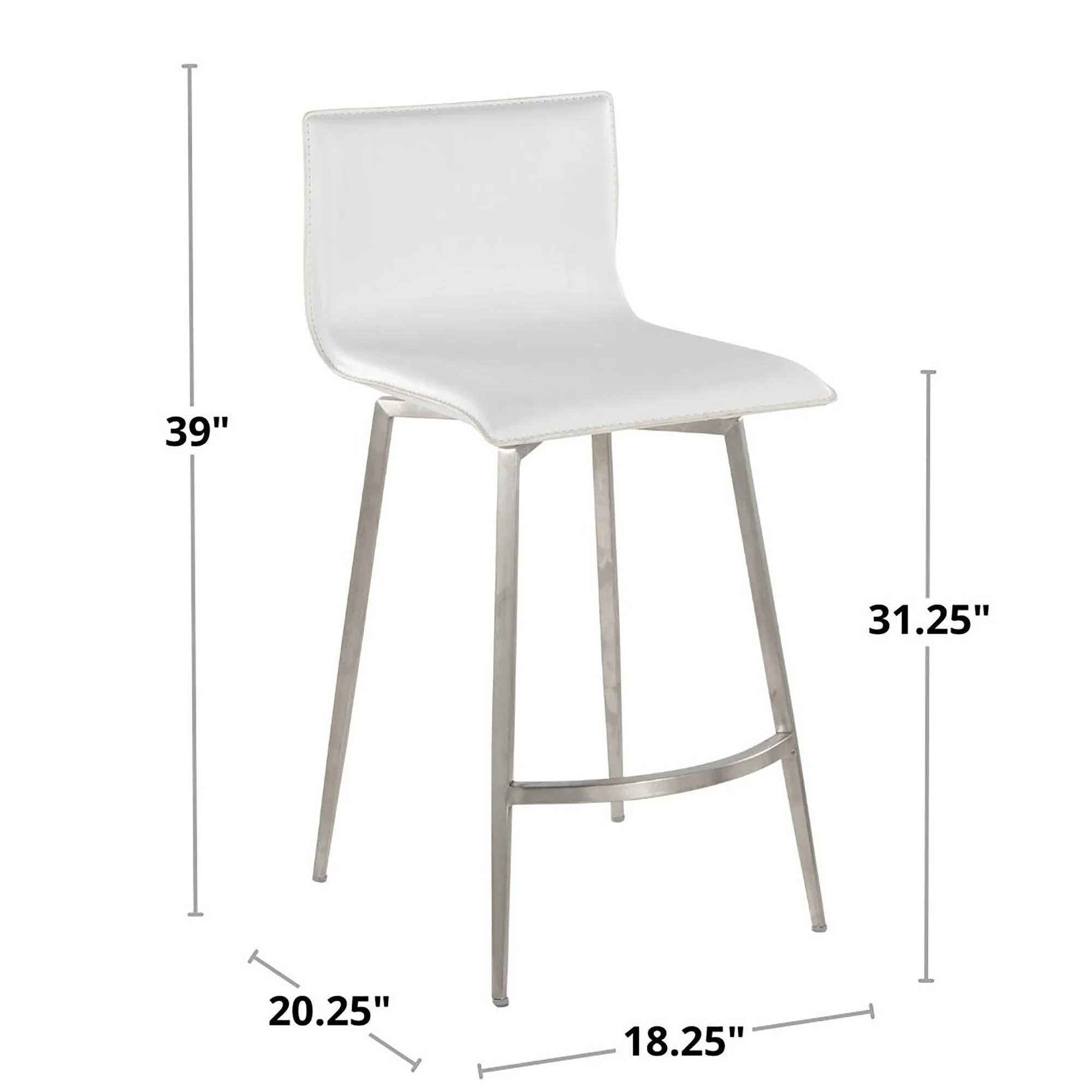 Mara Upholstered 26" Fixed-Height Counter Stool - Set of 2 By LumiSource - B26-MARAUP-MSNZ2 SSW2 - Image 10