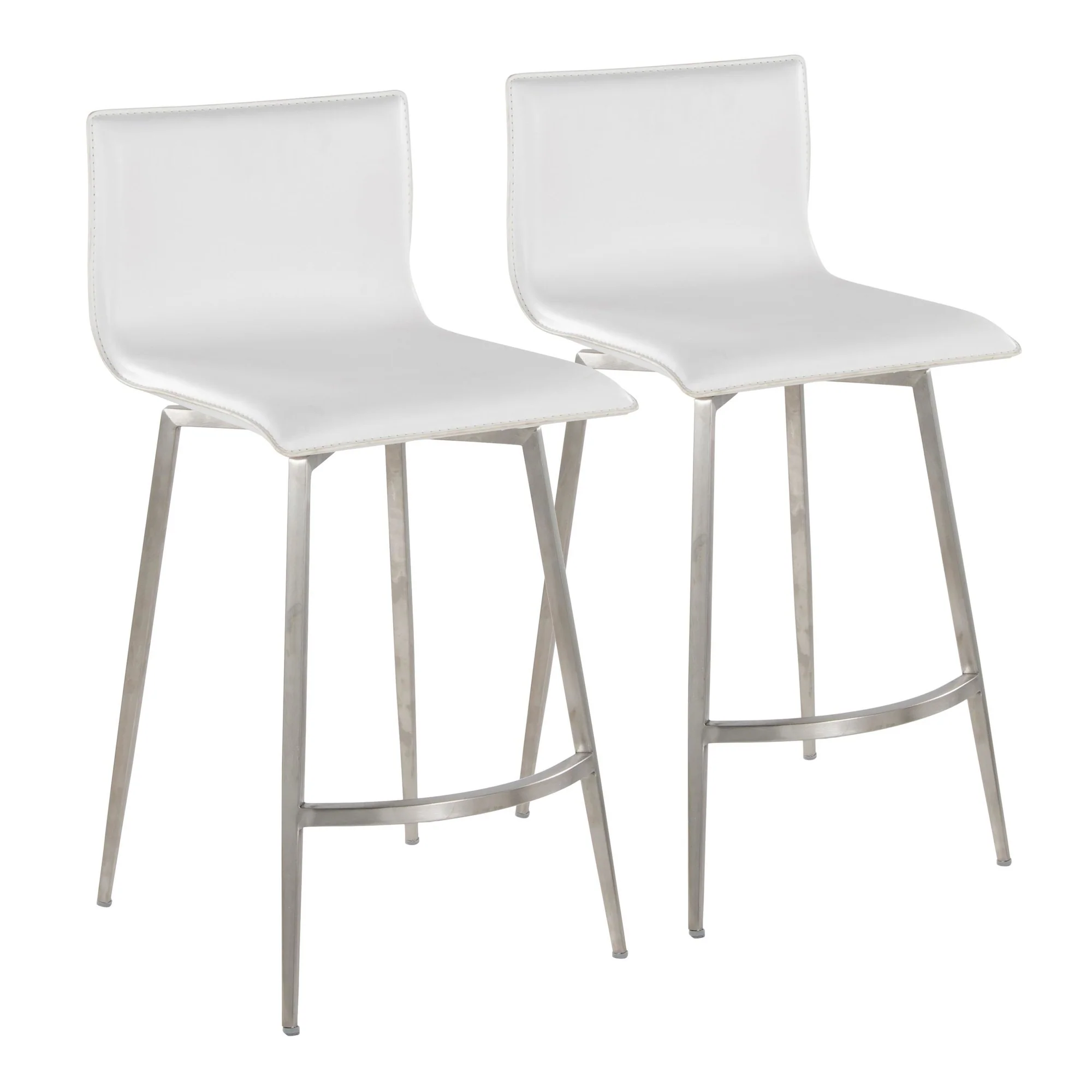 Mara Upholstered 26" Fixed-Height Counter Stool - Set of 2 By LumiSource - B26-MARAUP-MSNZ2 SSW2 - Image 5