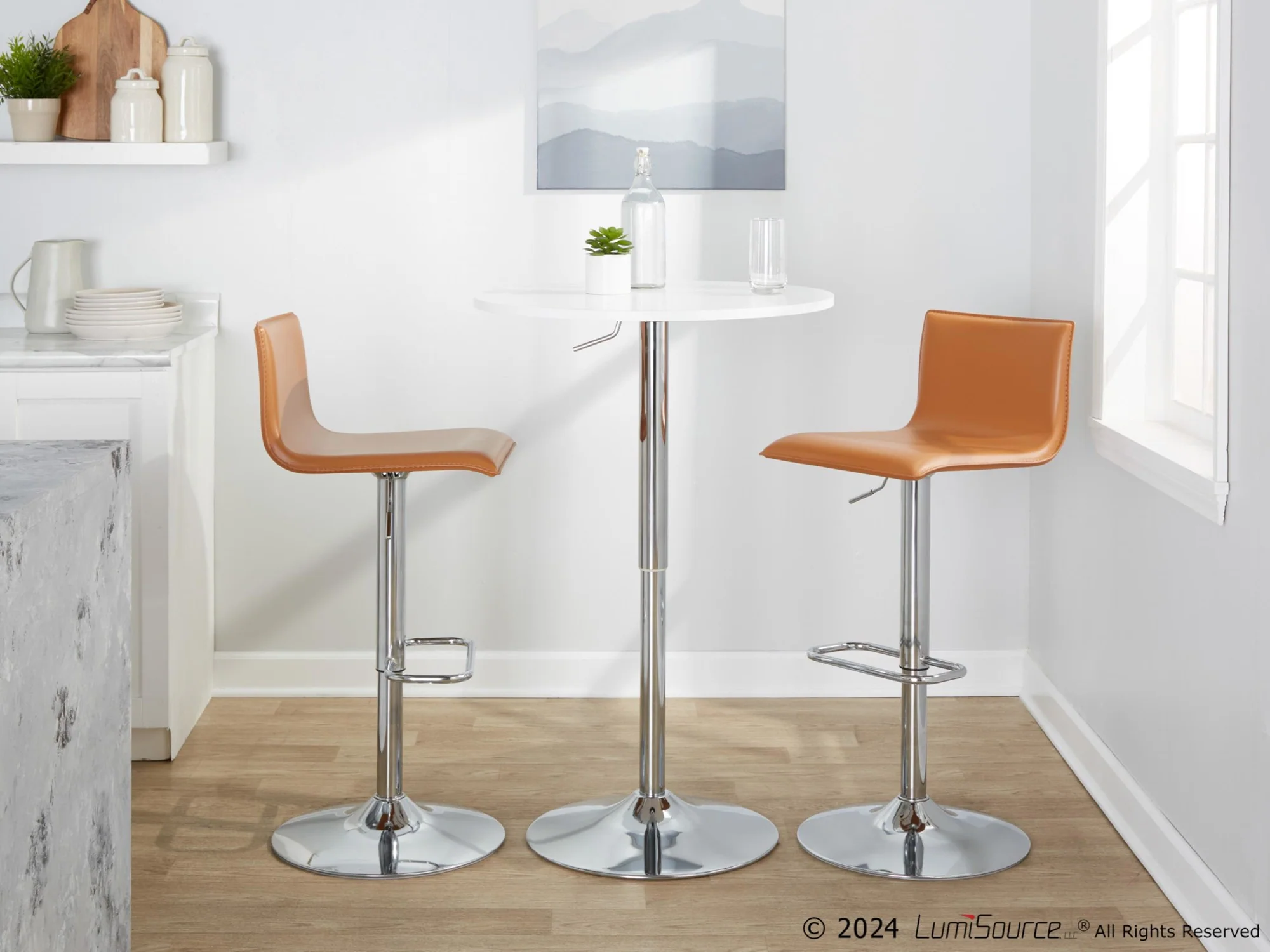 Mara Upholstered Adjustable Barstool - Set of 2 By LumiSource - BS-MARAUPPU-RR2 CHRBK2 - Image 11