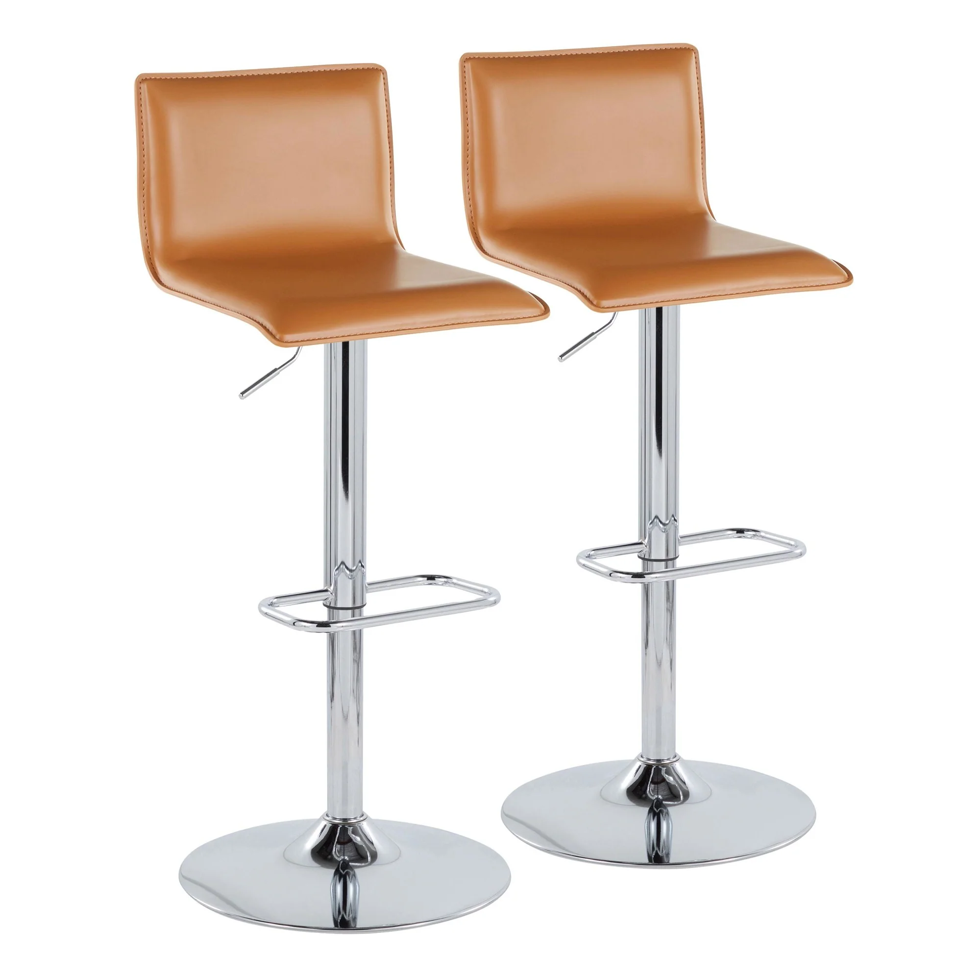 Mara Upholstered Adjustable Barstool - Set of 2 By LumiSource - BS-MARAUPPU-RR2 CHRBK2 - Image 15