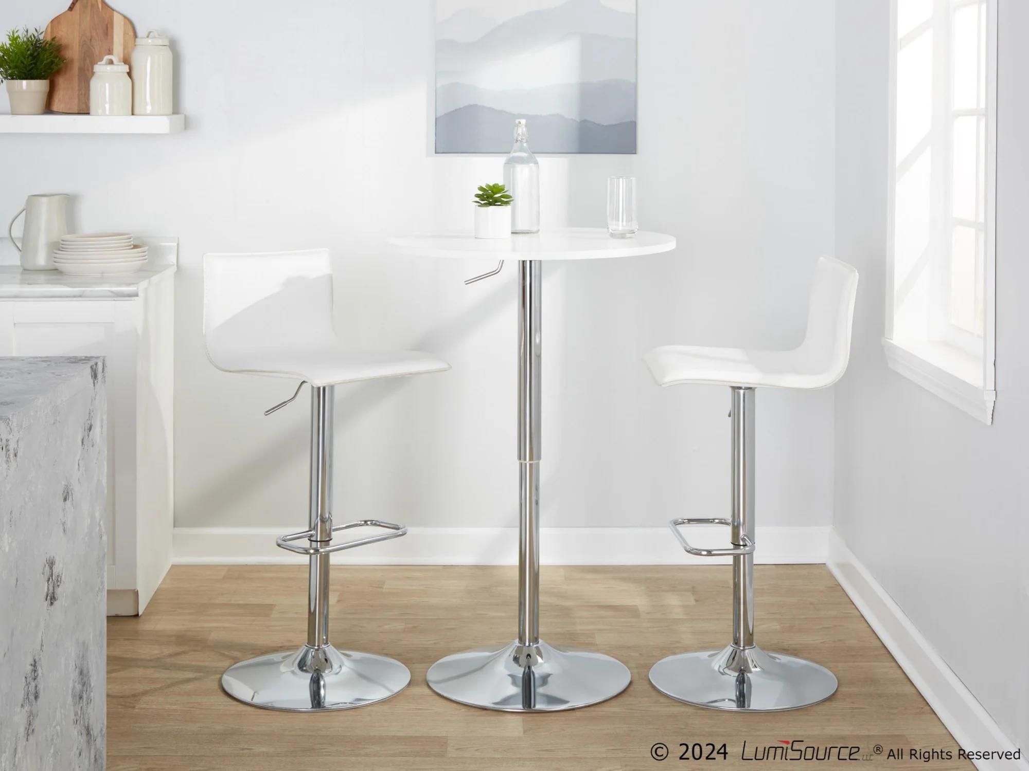 Mara Upholstered Adjustable Barstool - Set of 2 By LumiSource - BS-MARAUPPU-RR2 CHRBK2 - Image 22