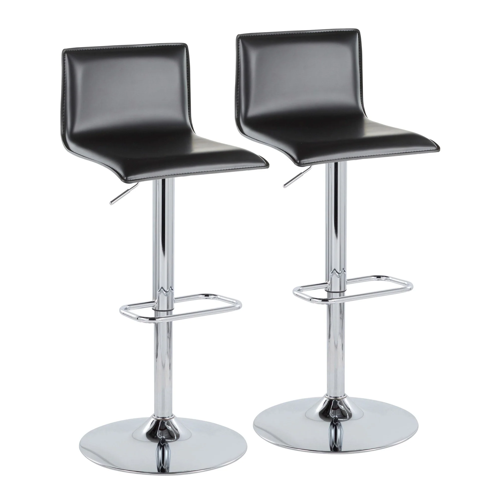 Mara Upholstered Adjustable Barstool - Set of 2 By LumiSource - BS-MARAUPPU-RR2 CHRBK2 - Image 5