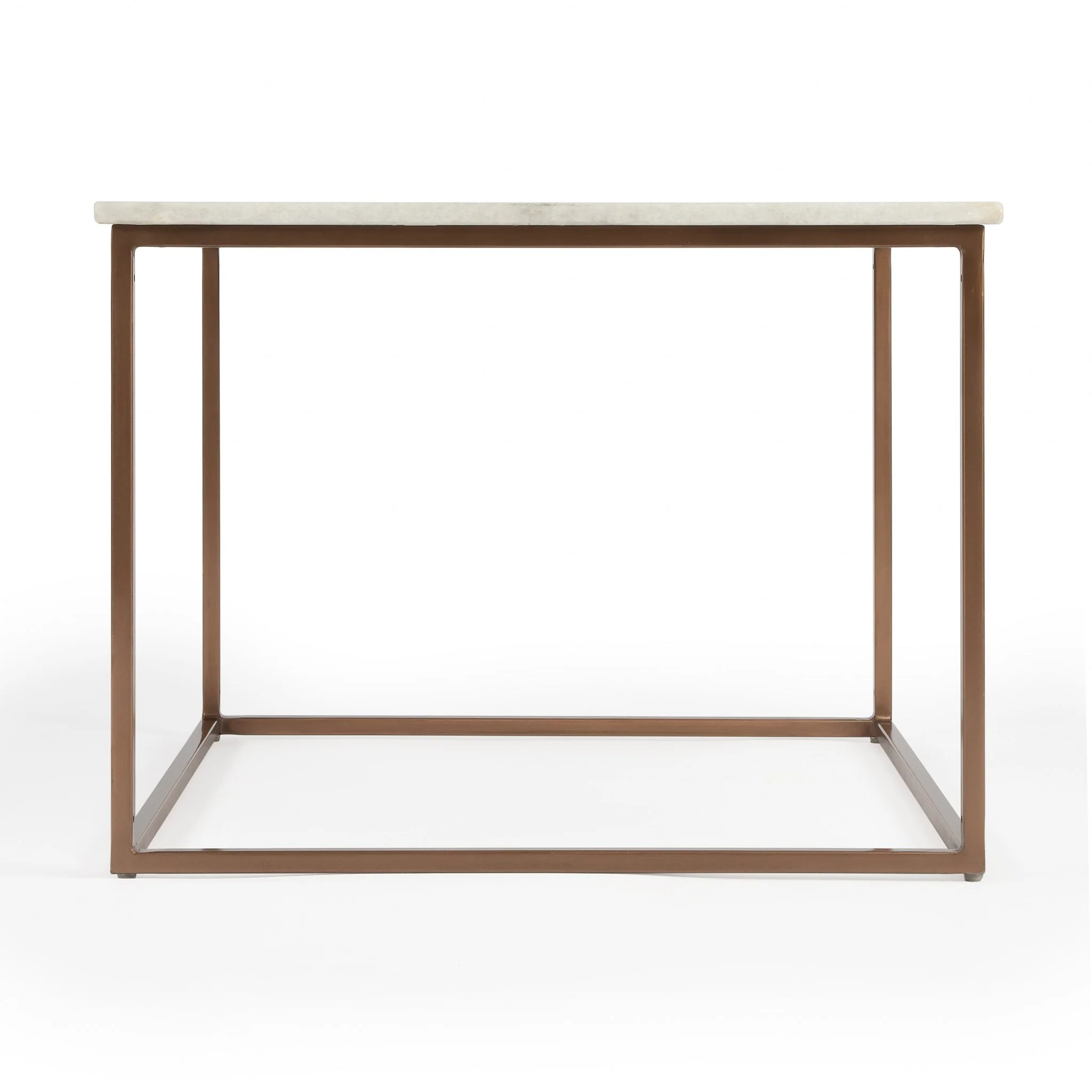 Marble and Metal Coffee Table By Homeroots - Image 3