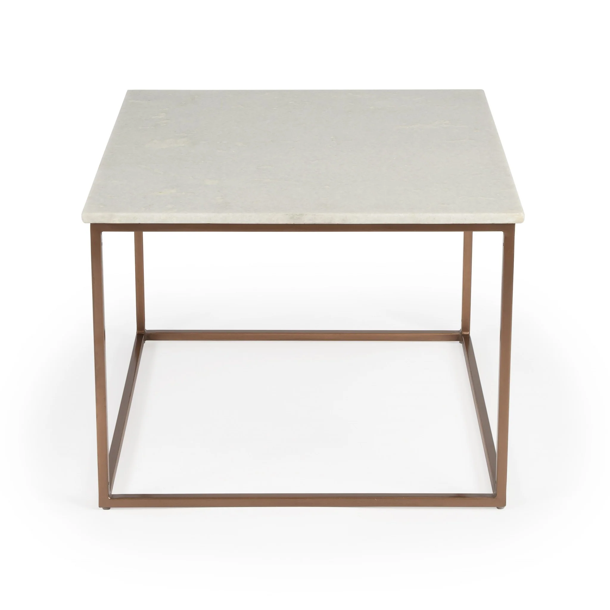 Marble and Metal Coffee Table By Homeroots - Image 4
