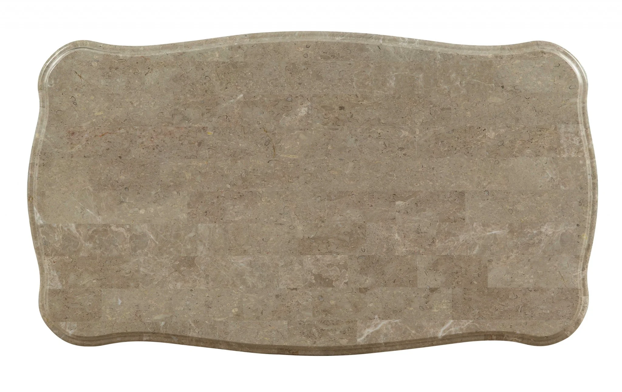 Marble Antique White Wood PolyResin Coffee Table By Homeroots - Image 2