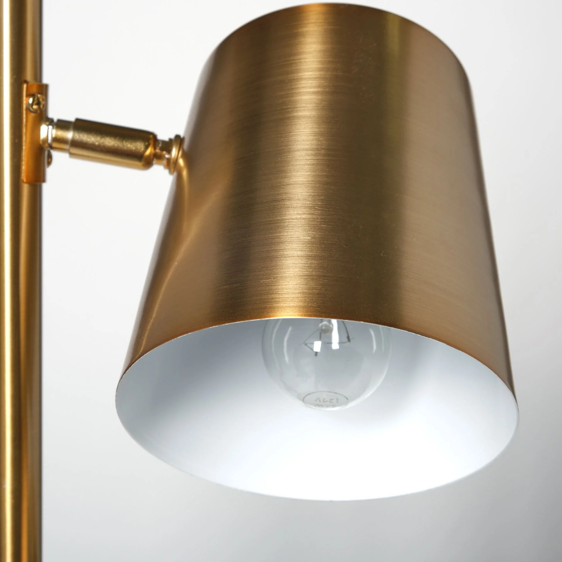 Marble Base Gold Floor Lamp By Homeroots - Image 5