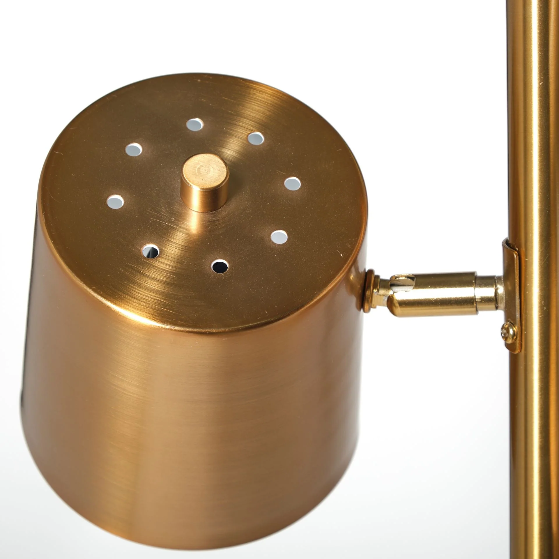 Marble Base Gold Floor Lamp By Homeroots - Image 6