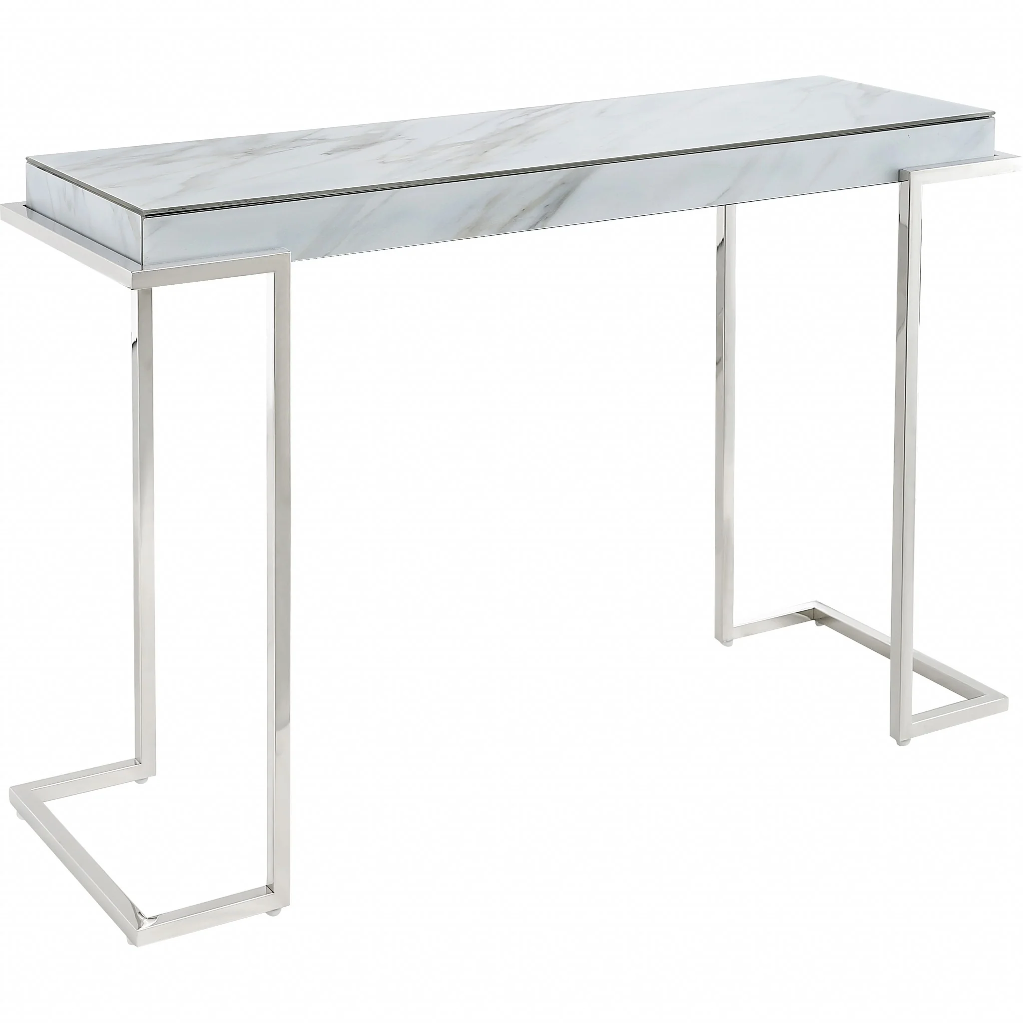 Marble Rectangular Console Table By Homeroots - Image 4