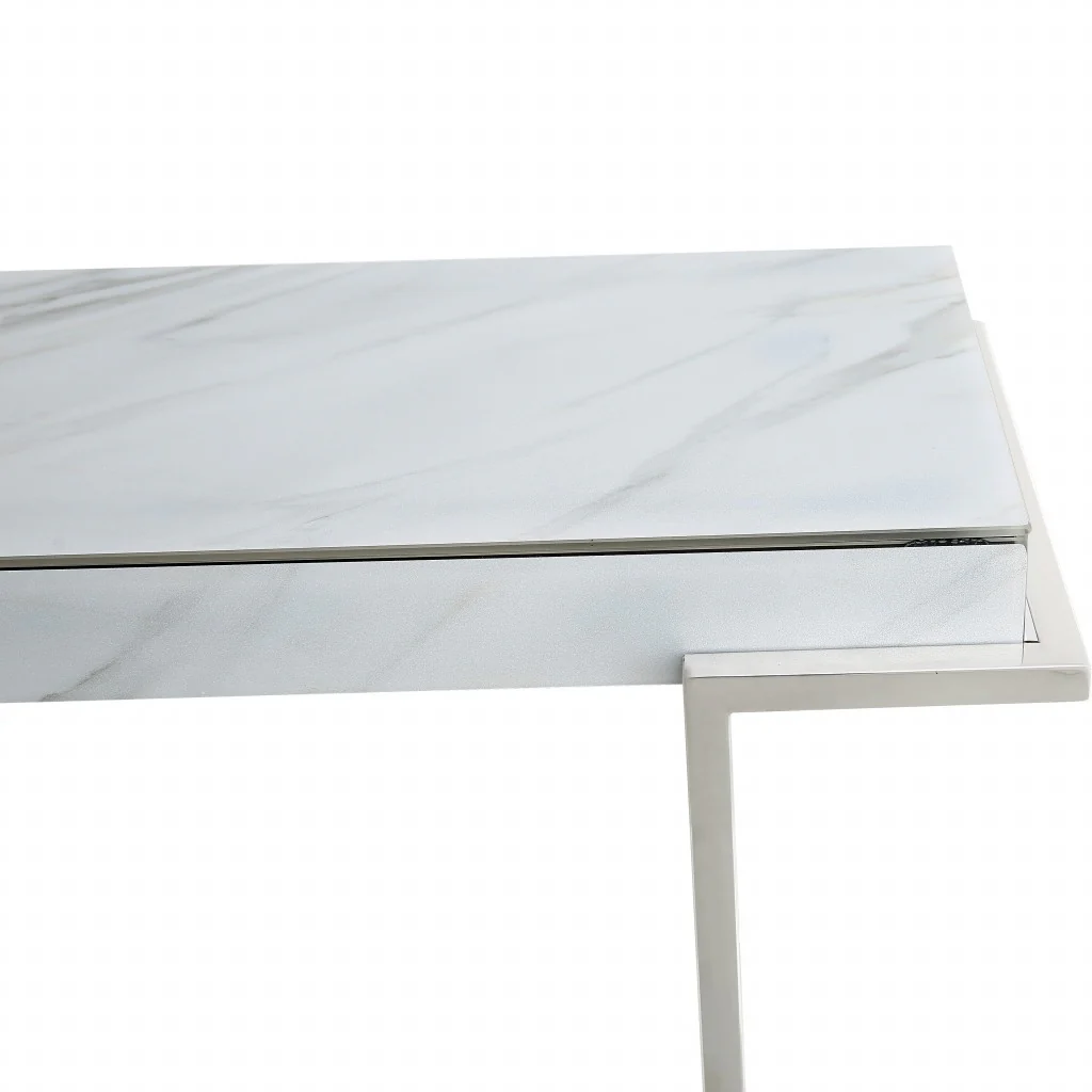 Marble Rectangular Console Table By Homeroots - Image 8