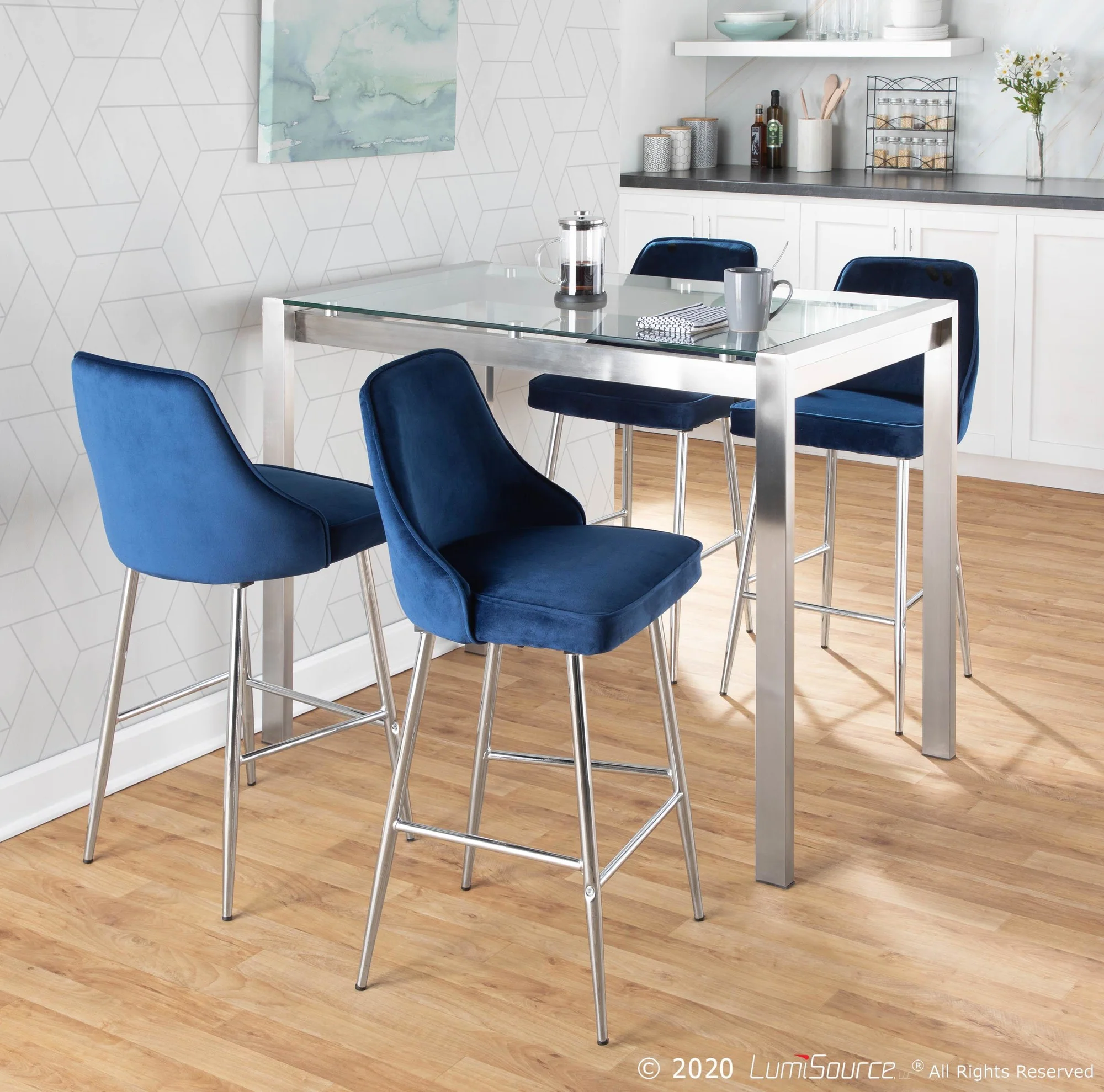 Marcel Counter Stool - Set of 2 By LumiSource - B25-MARCEL VBU2 - Image 10
