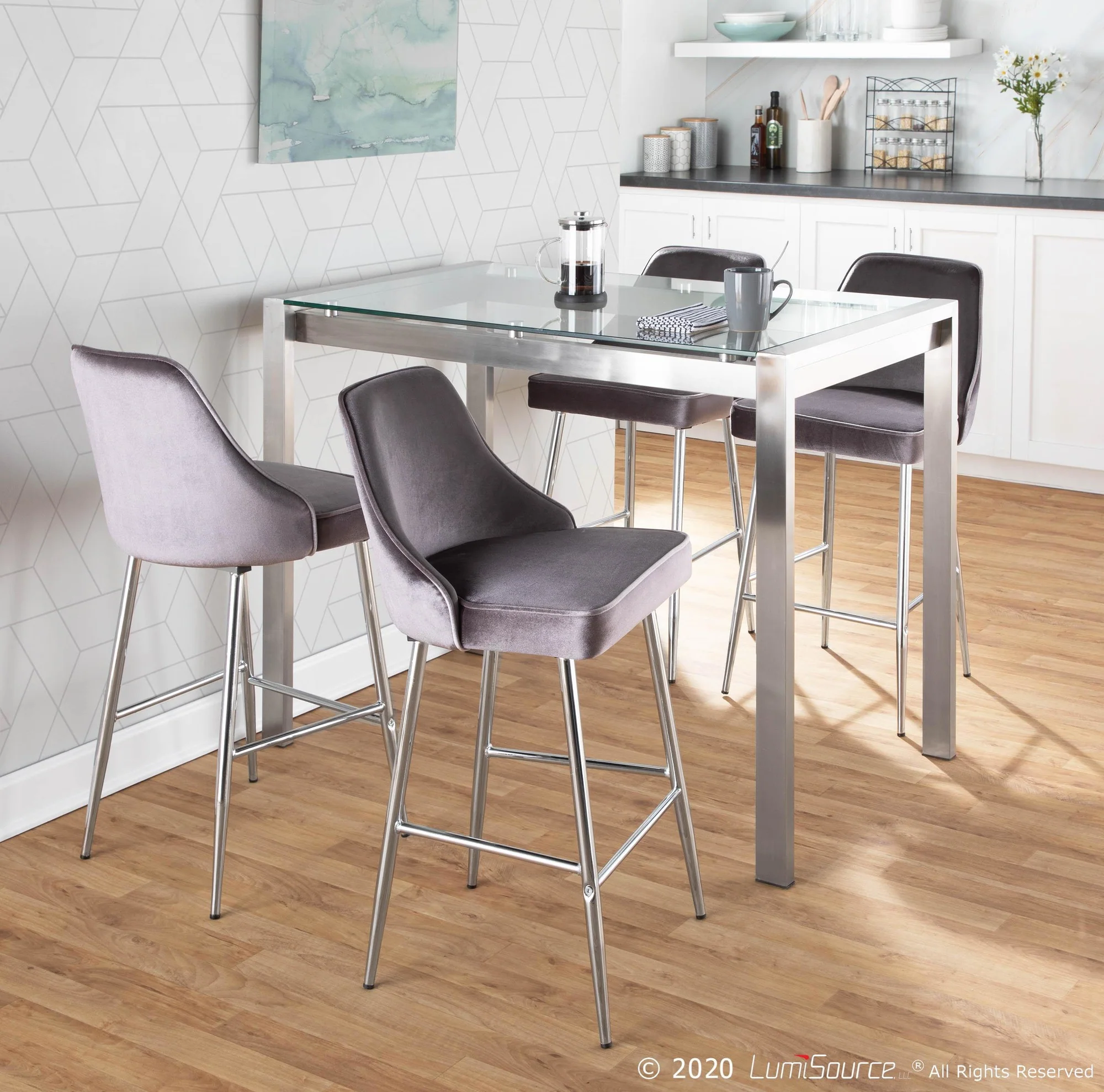 Marcel Counter Stool - Set of 2 By LumiSource - B25-MARCEL VBU2 - Image 18