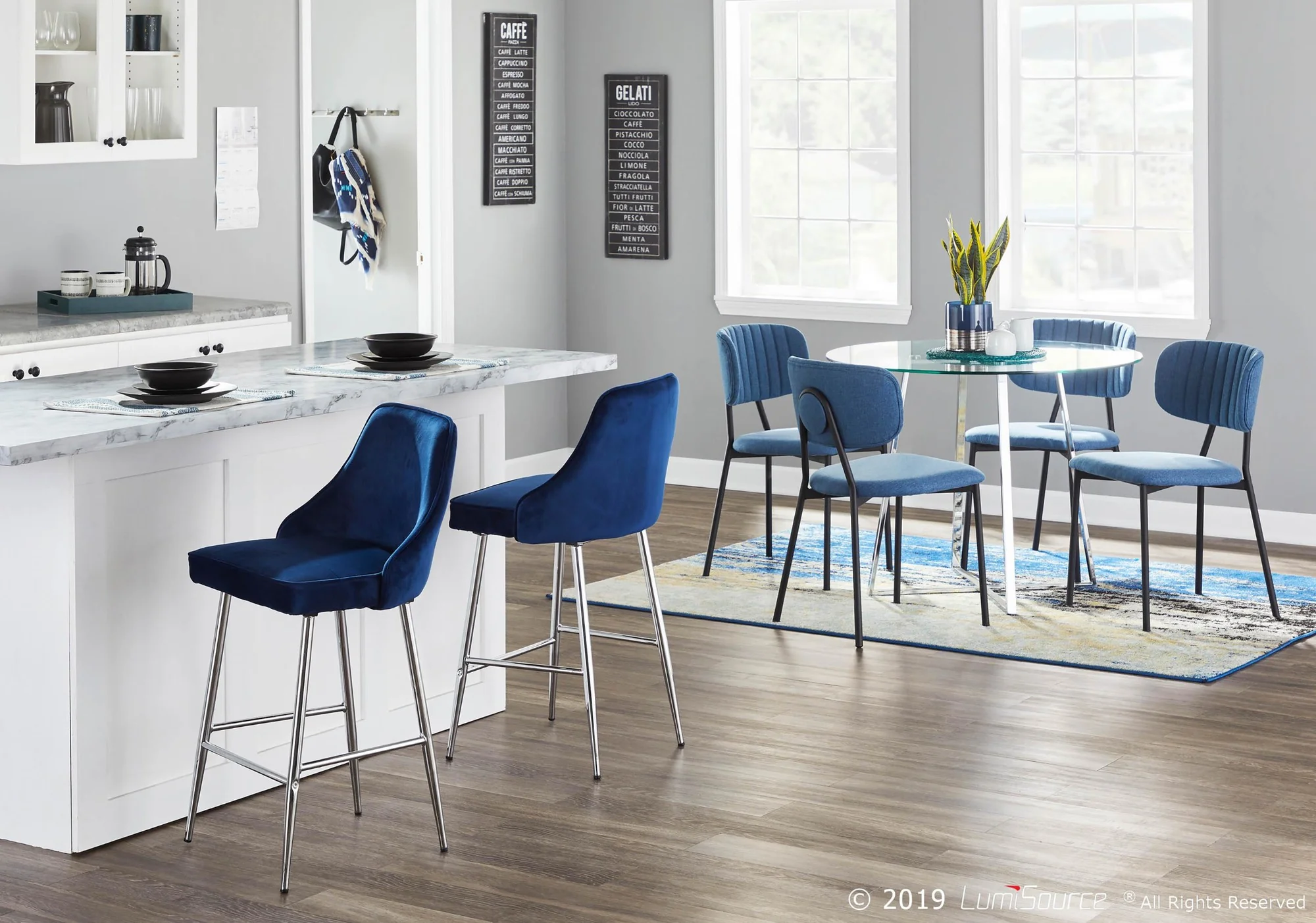 Marcel Counter Stool - Set of 2 By LumiSource - B25-MARCEL VBU2 - Image 9