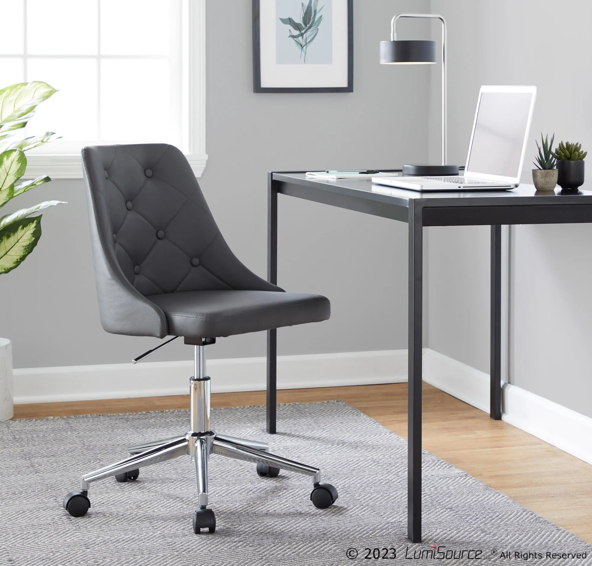 Marche Task Chair By LumiSource - OFC-MARCHEPU-5CSTR1 CHRBK1 - Image 2
