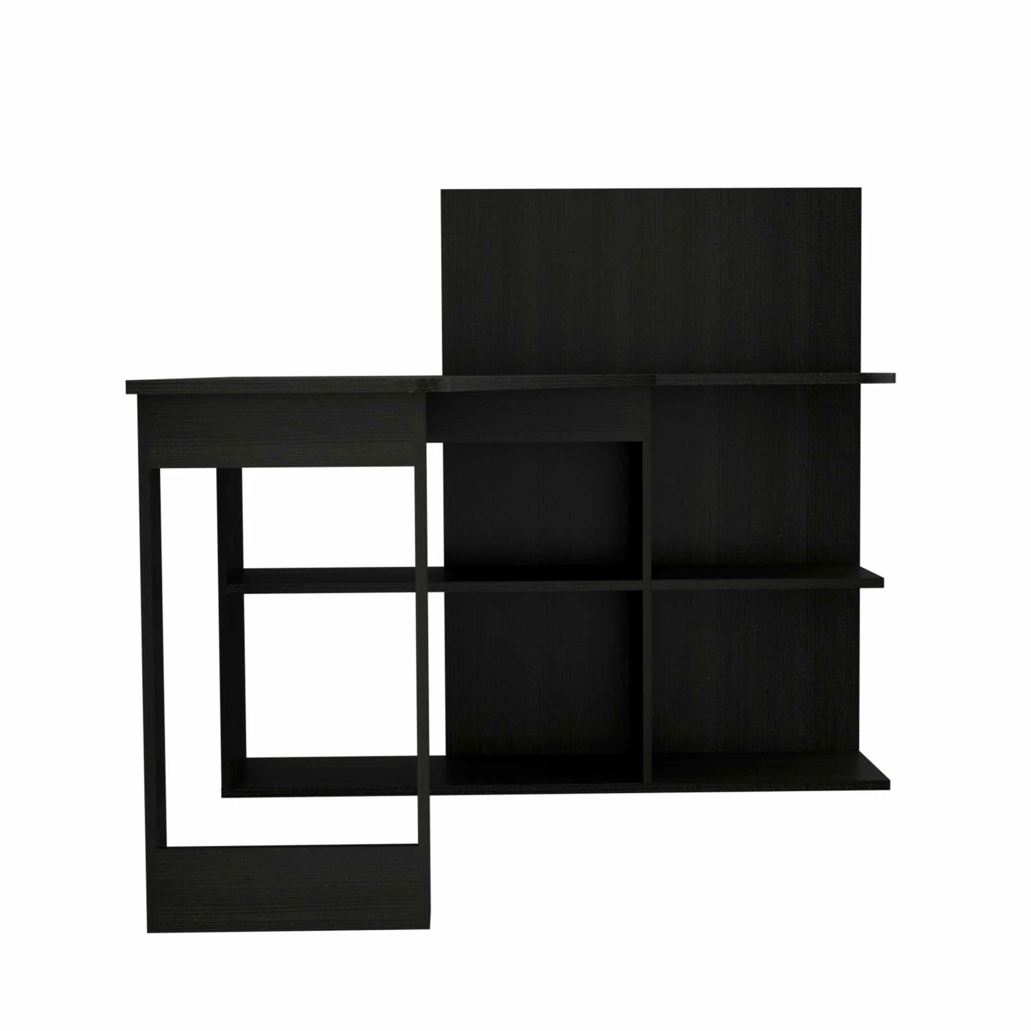 Marek Black L Shaped Computer Desk By Homeroots - Image 4