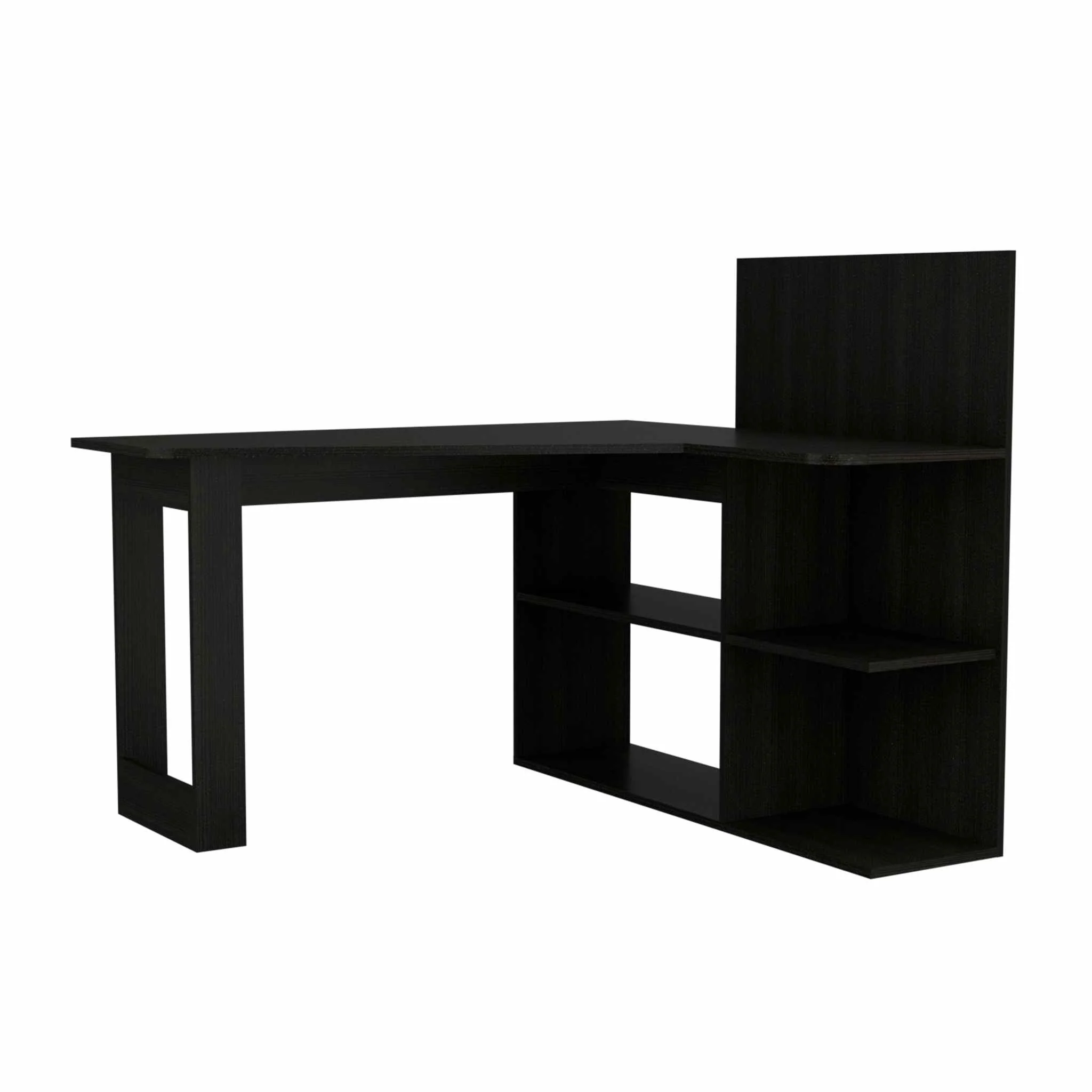 Marek Black L Shaped Computer Desk By Homeroots - Image 5