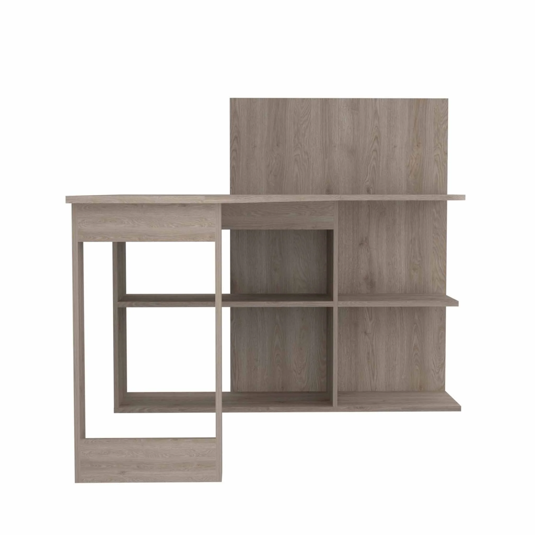 Marek Light Gray L Shaped Computer Desk By Homeroots - Image 4