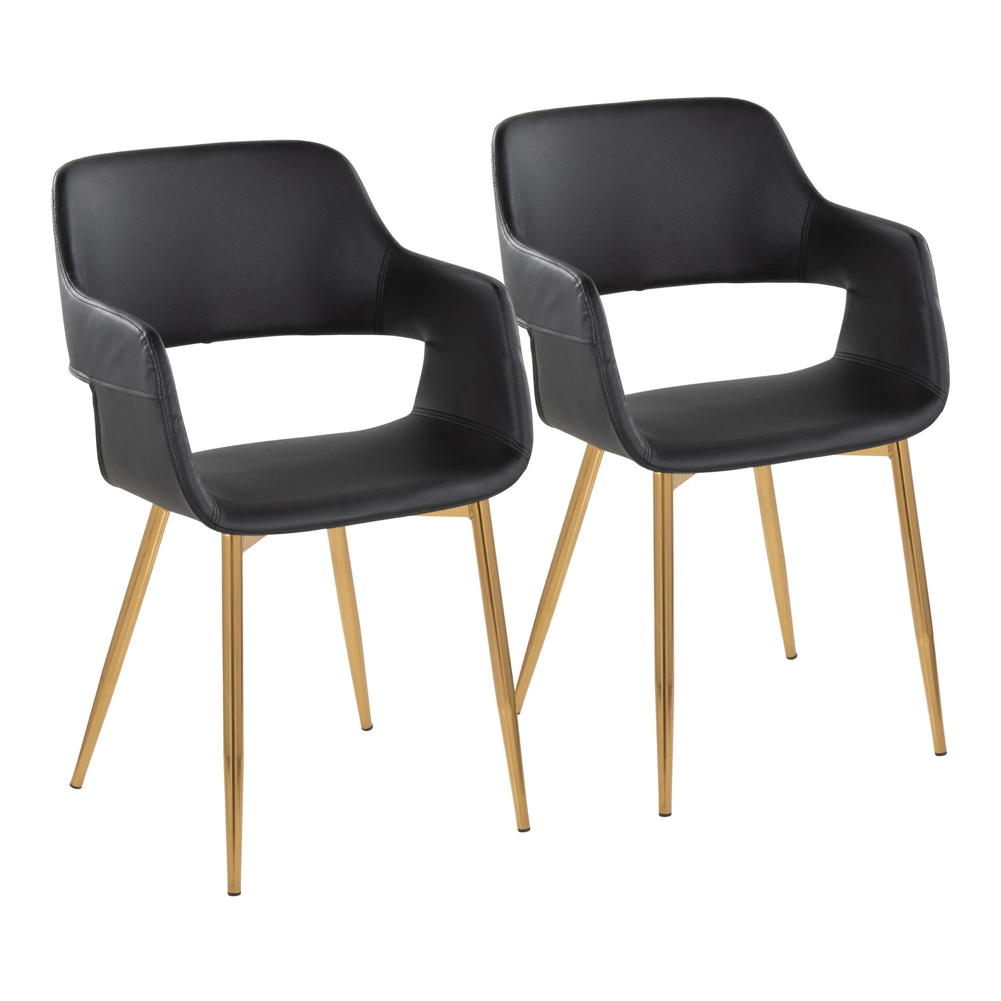 Margarite Chair - Set of 2 By LumiSource - CH-MARGPU2 AUBK2 - Image 2