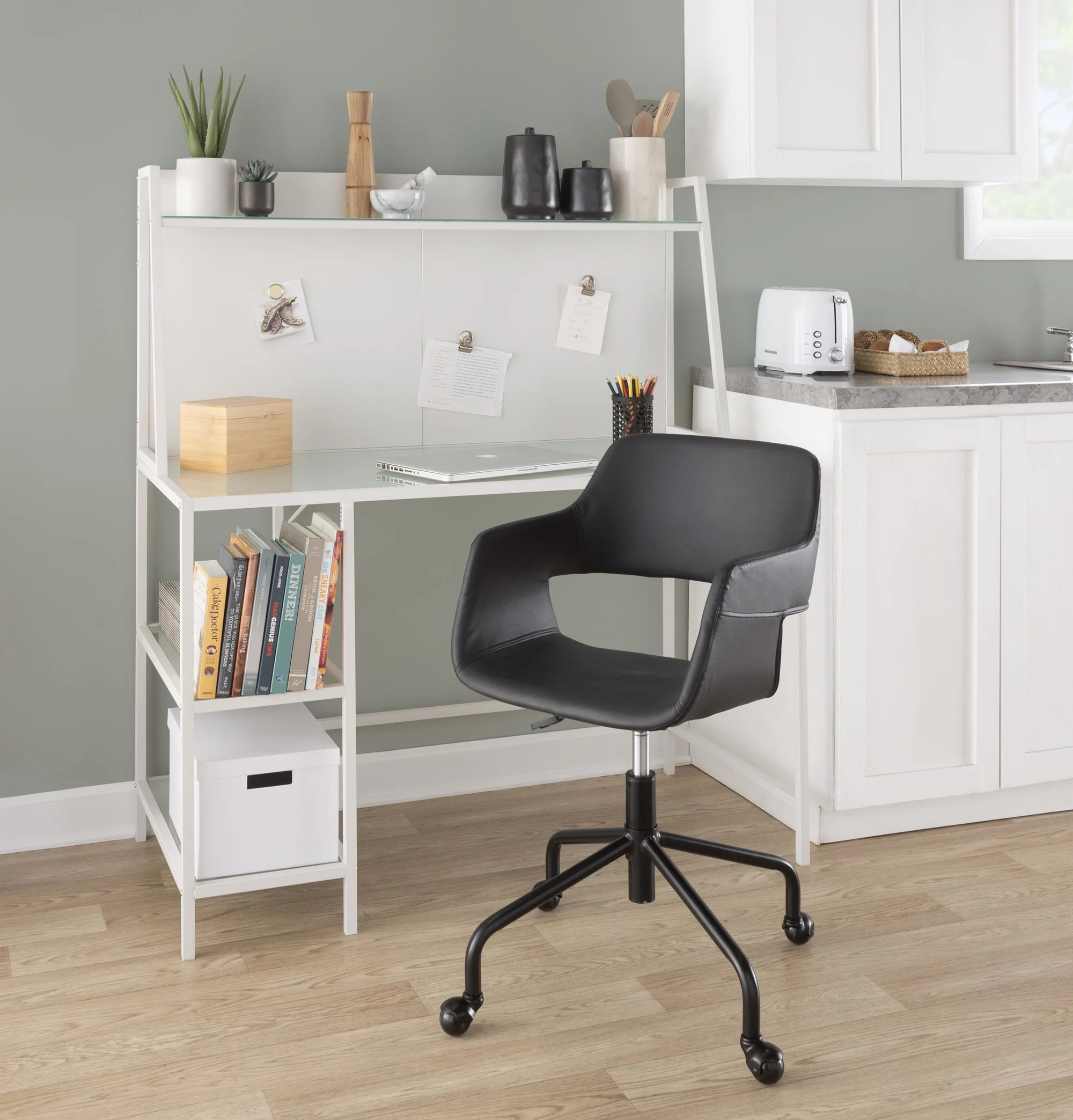 Margarite Adjustable Office Chair Black By LumiSource - Image 4