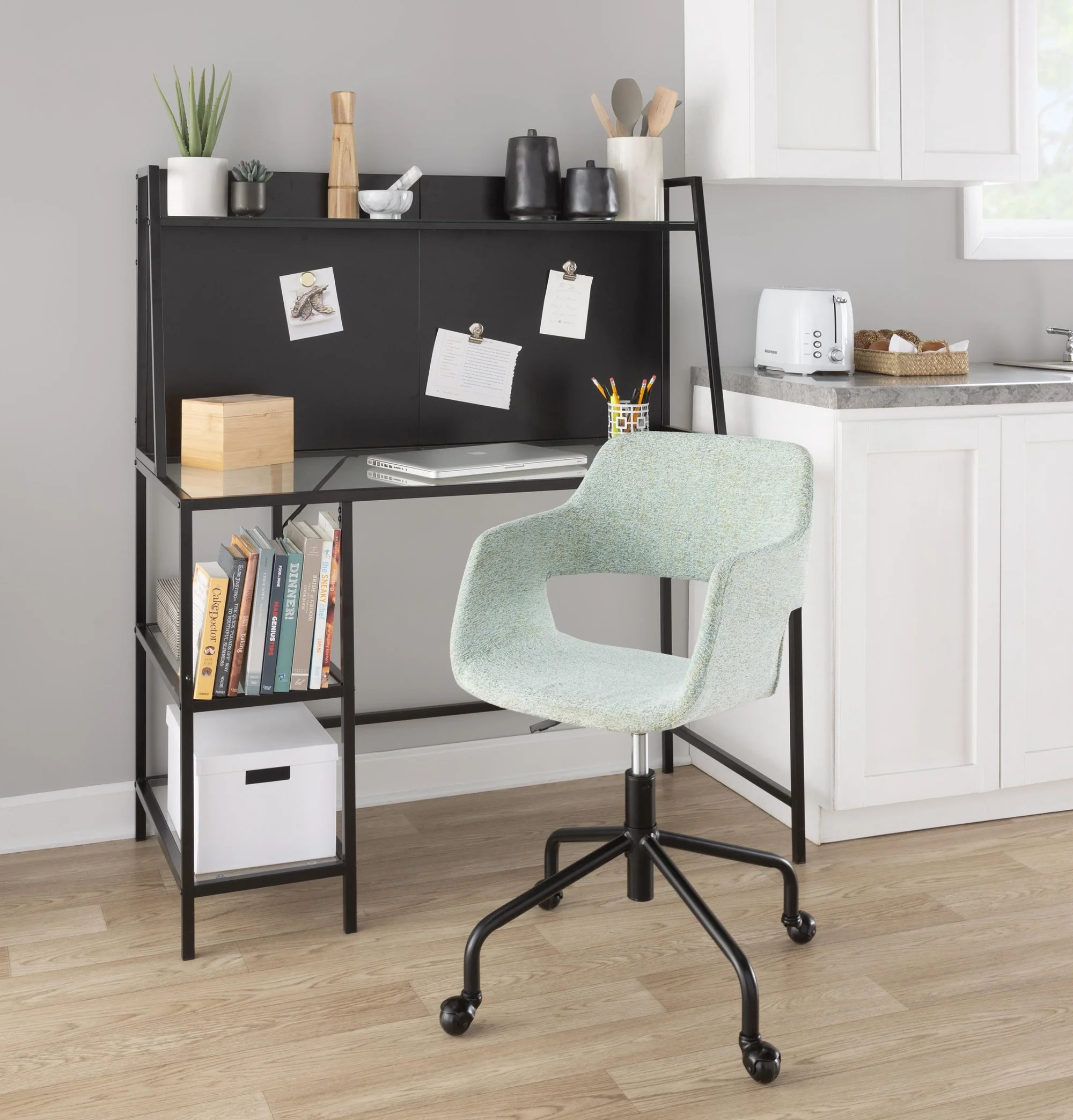 Margarite Adjustable Office Chair Gray By LumiSource - Image 11