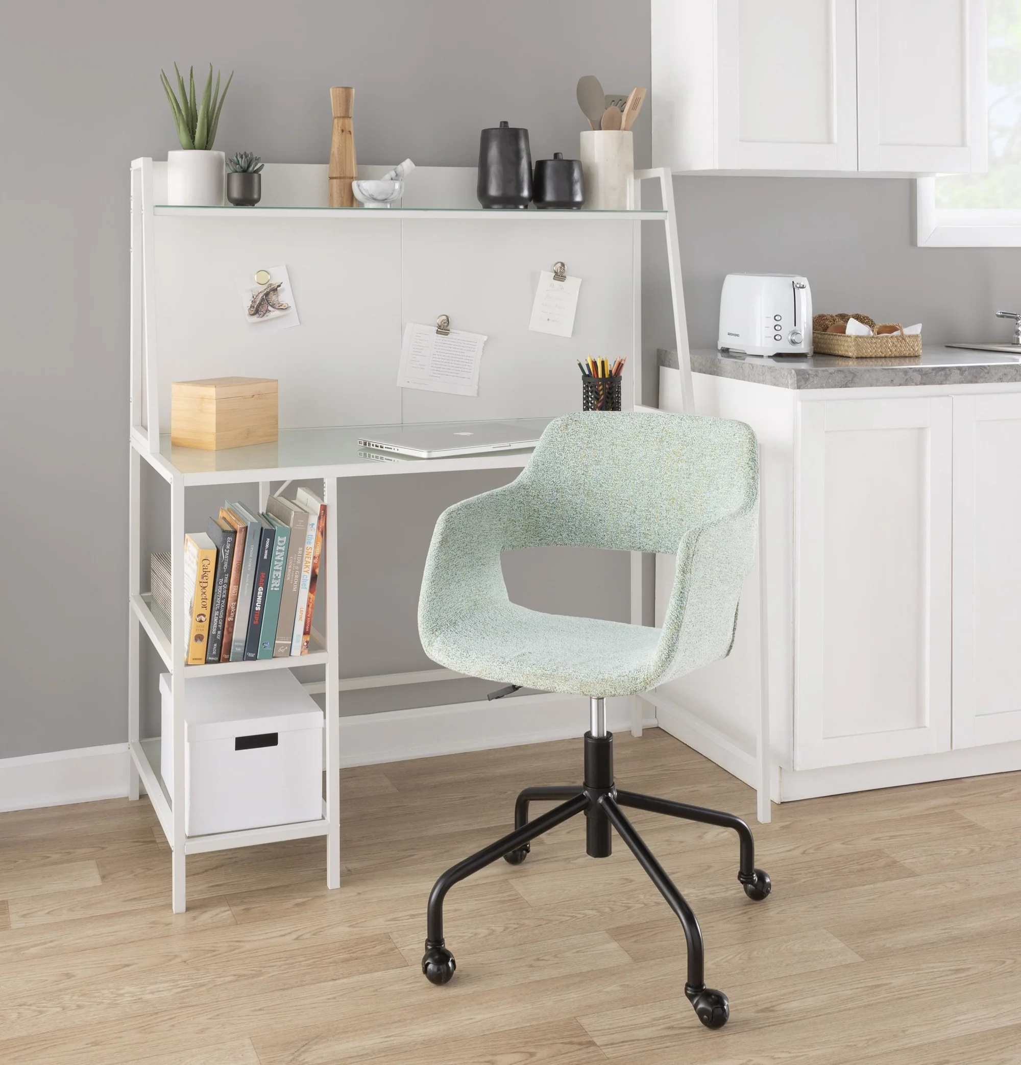 Margarite Adjustable Office Chair Gray By LumiSource - Image 12