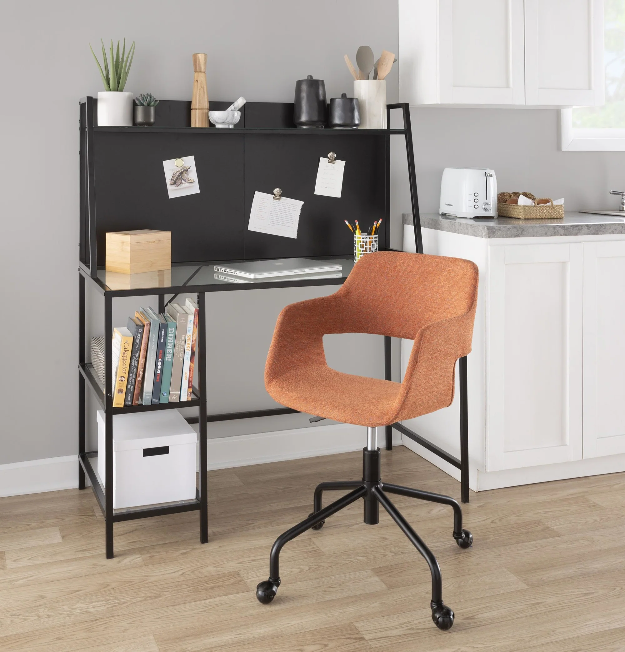 Margarite Adjustable Office Chair Gray By LumiSource - Image 19