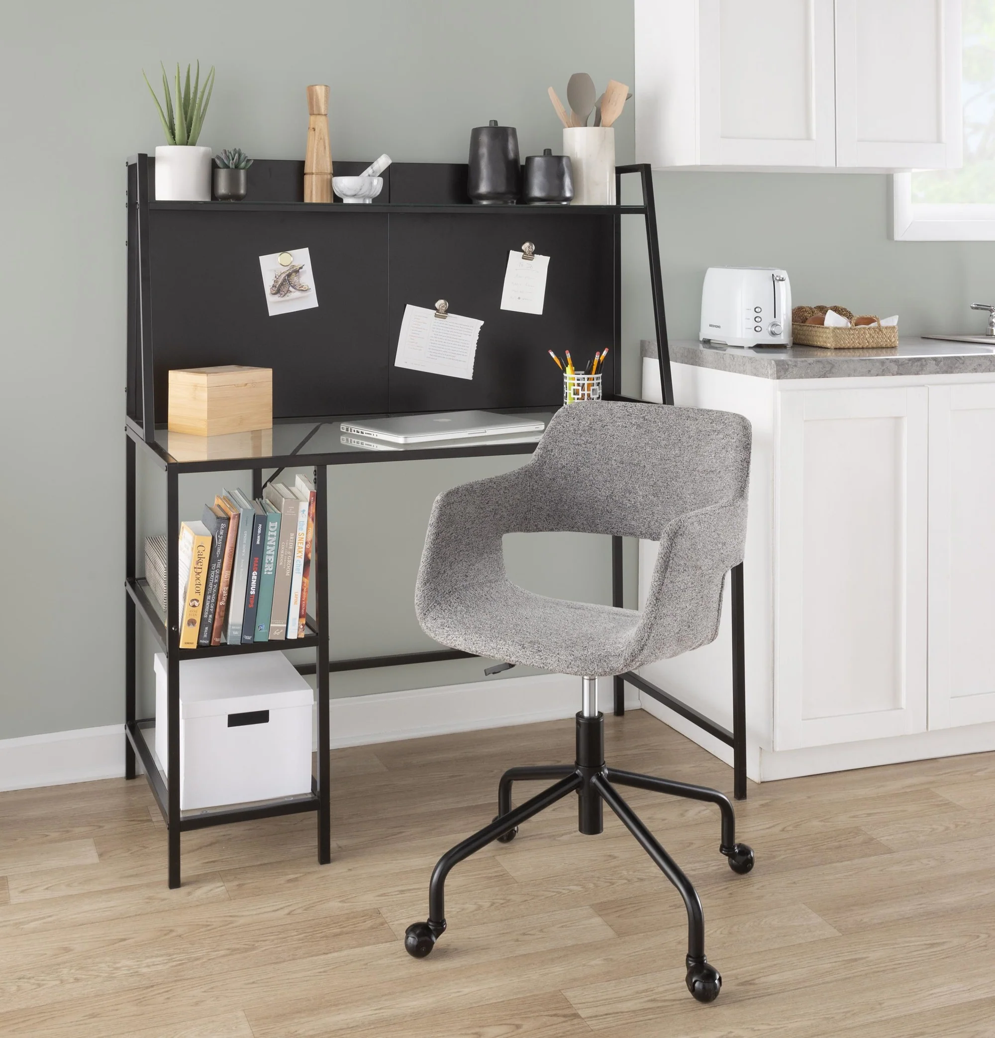 Margarite Adjustable Office Chair Gray By LumiSource - Image 4
