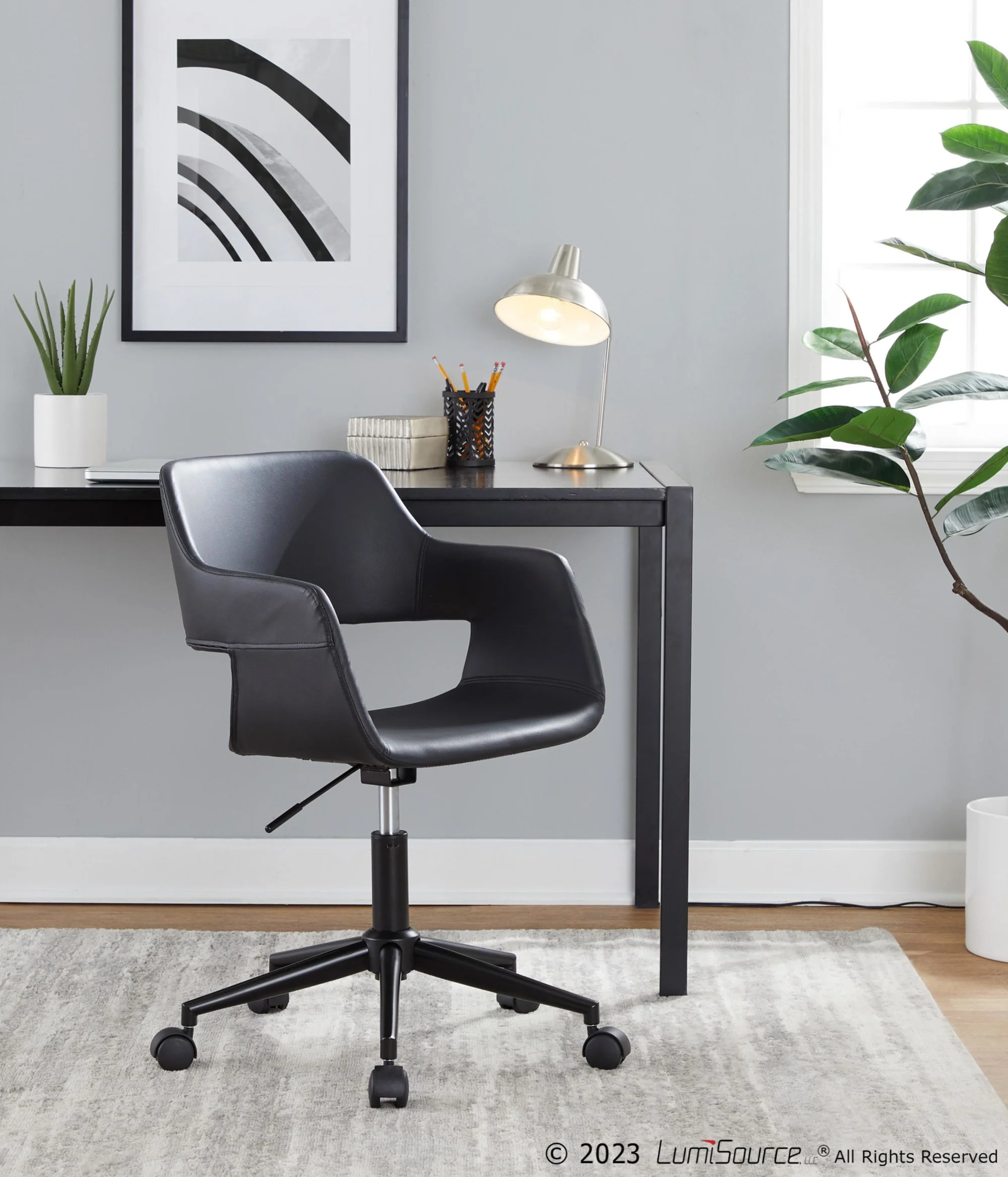 Margarite Task Chair By LumiSource - OC-MARGPU1 AUBK1 - Image 10