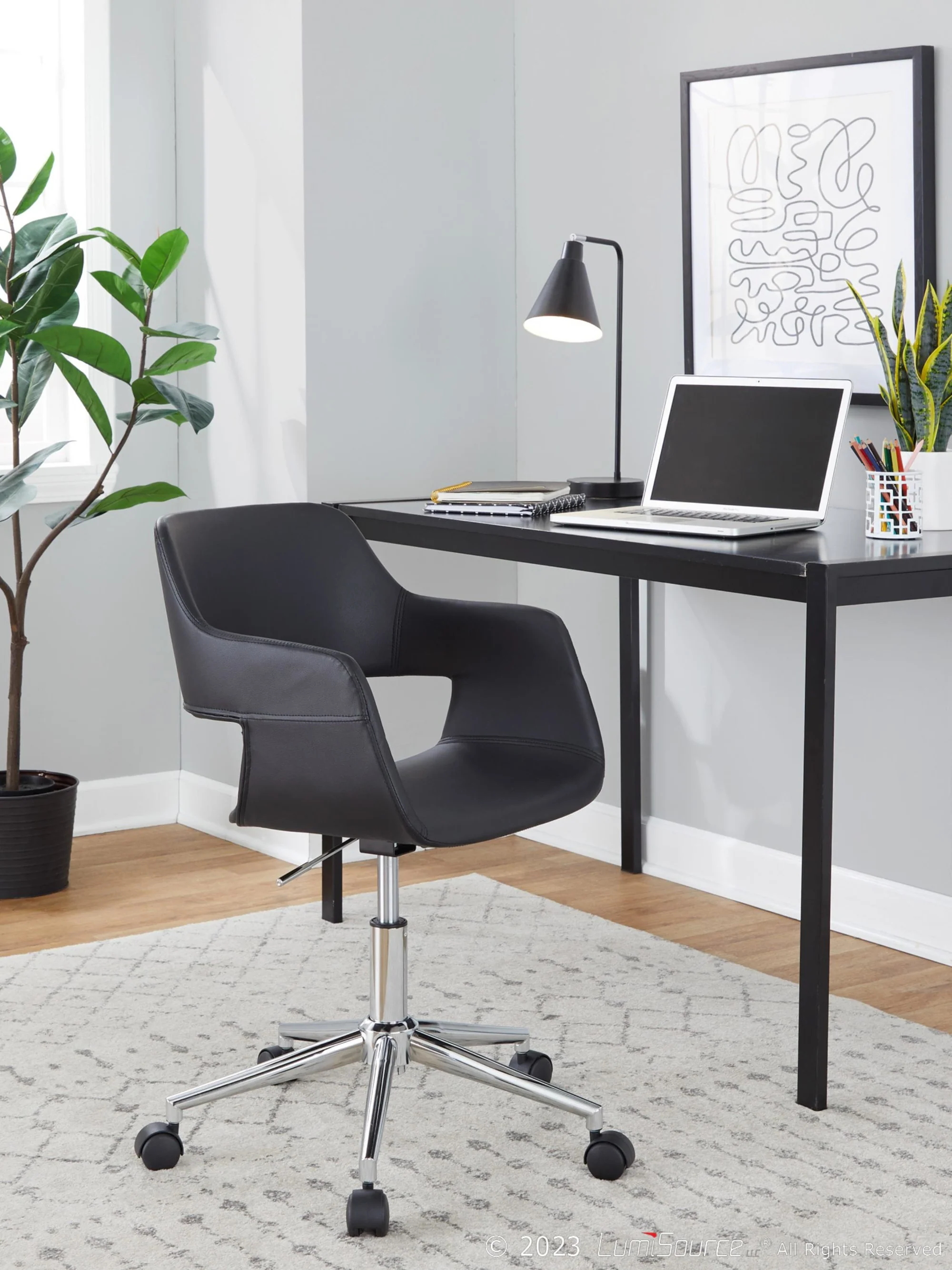 Margarite Task Chair By LumiSource - OC-MARGPU1 AUBK1 - Image 16