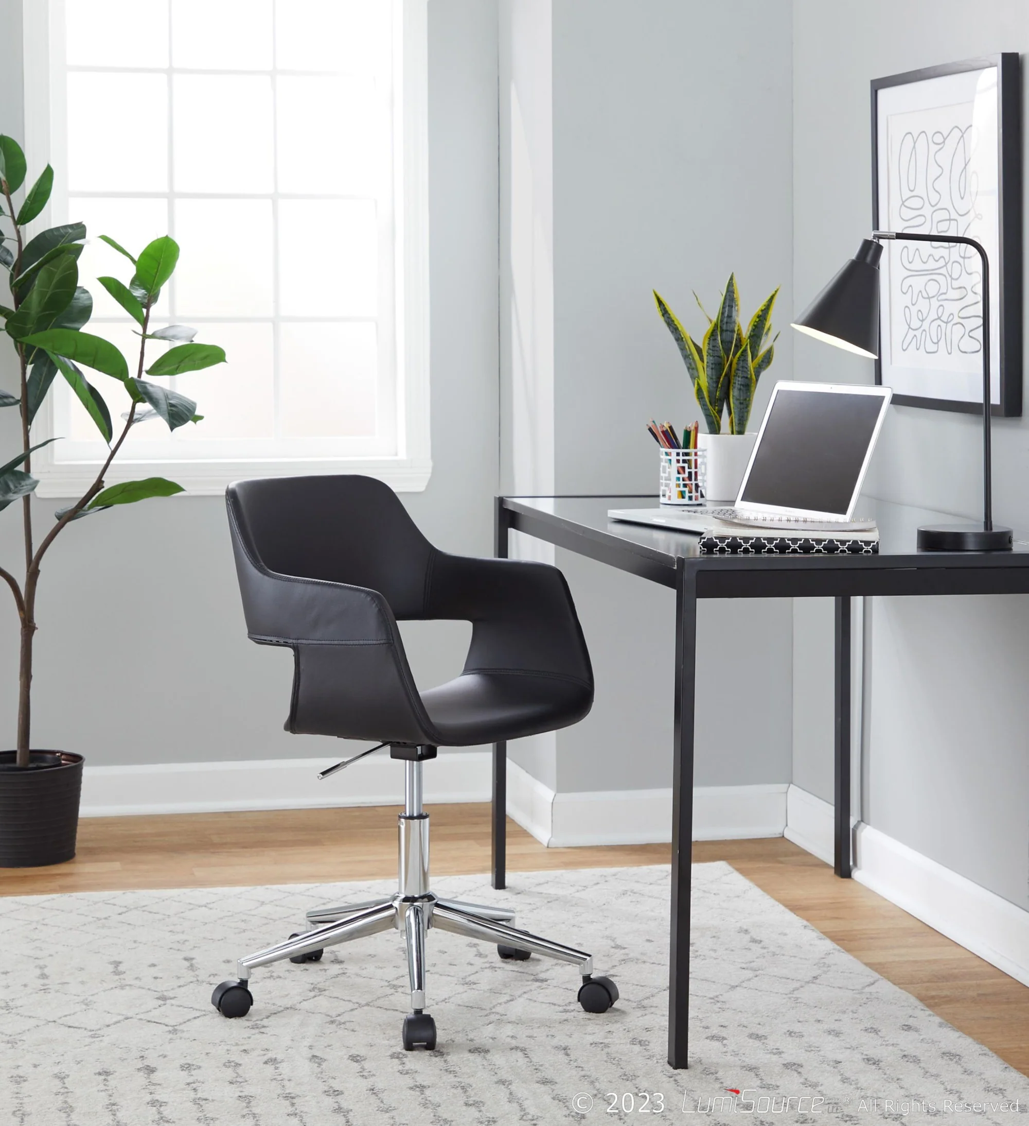Margarite Task Chair By LumiSource - OC-MARGPU1 AUBK1 - Image 17