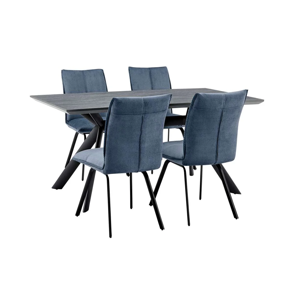 Margot and Blue Rylee 5 Piece Modern Rectangular Dining Set By Armen Living - Image 2