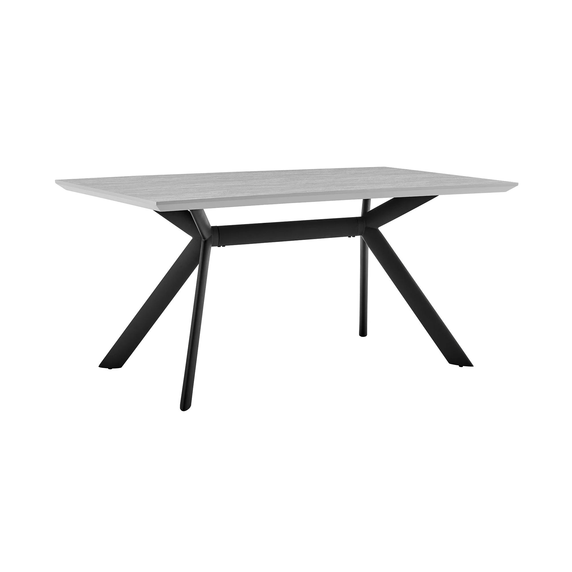 Margot Dark Gray Rectangular Dining Table with Black Finish By Armen Living - Image 10