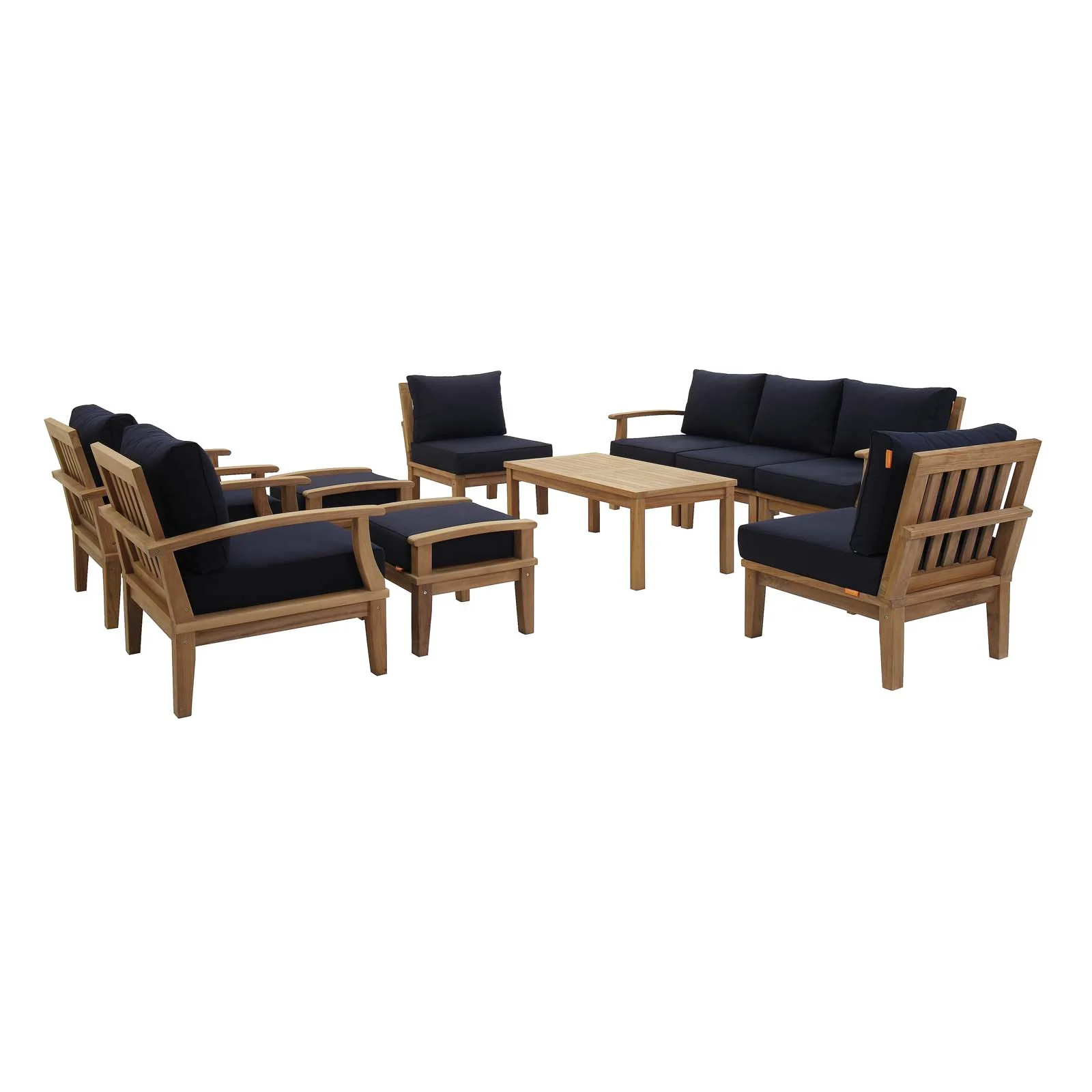 Marina 10 Piece Outdoor Patio Teak Set By Modway - EEI-1480 - Image 12