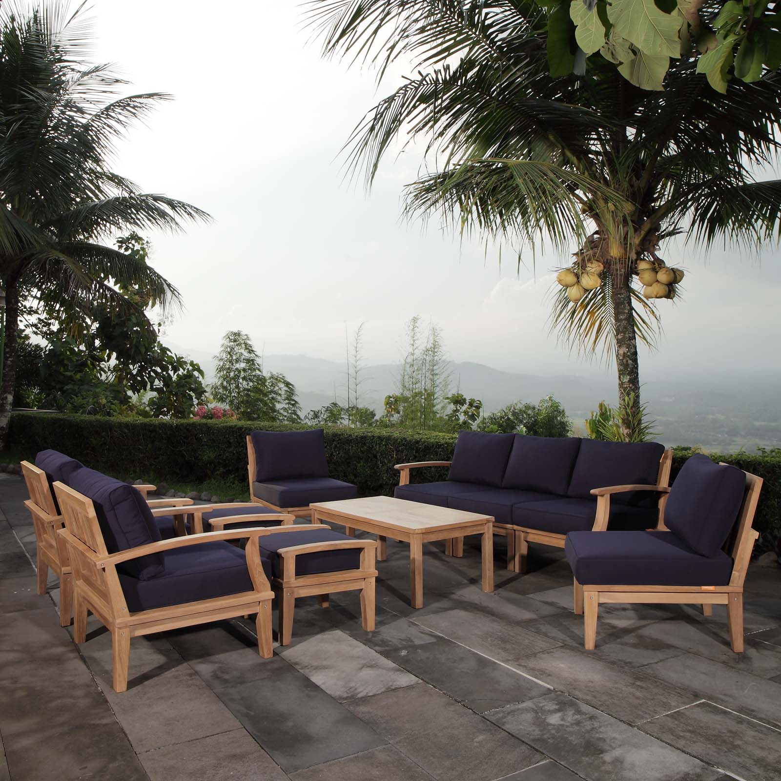 Marina 10 Piece Outdoor Patio Teak Set By Modway - EEI-1480 - Image 15