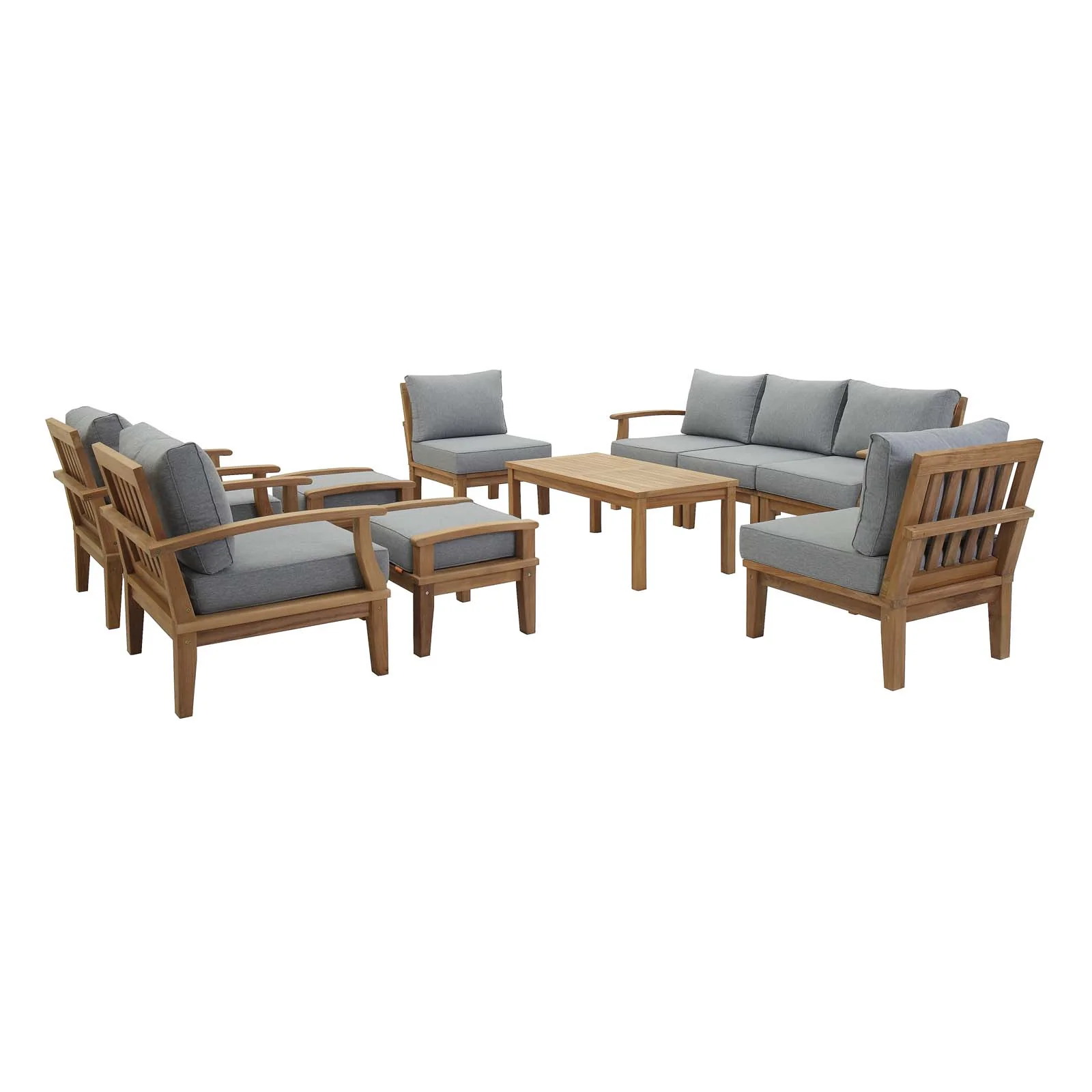 Marina 10 Piece Outdoor Patio Teak Set By Modway - EEI-1480 - Image 2