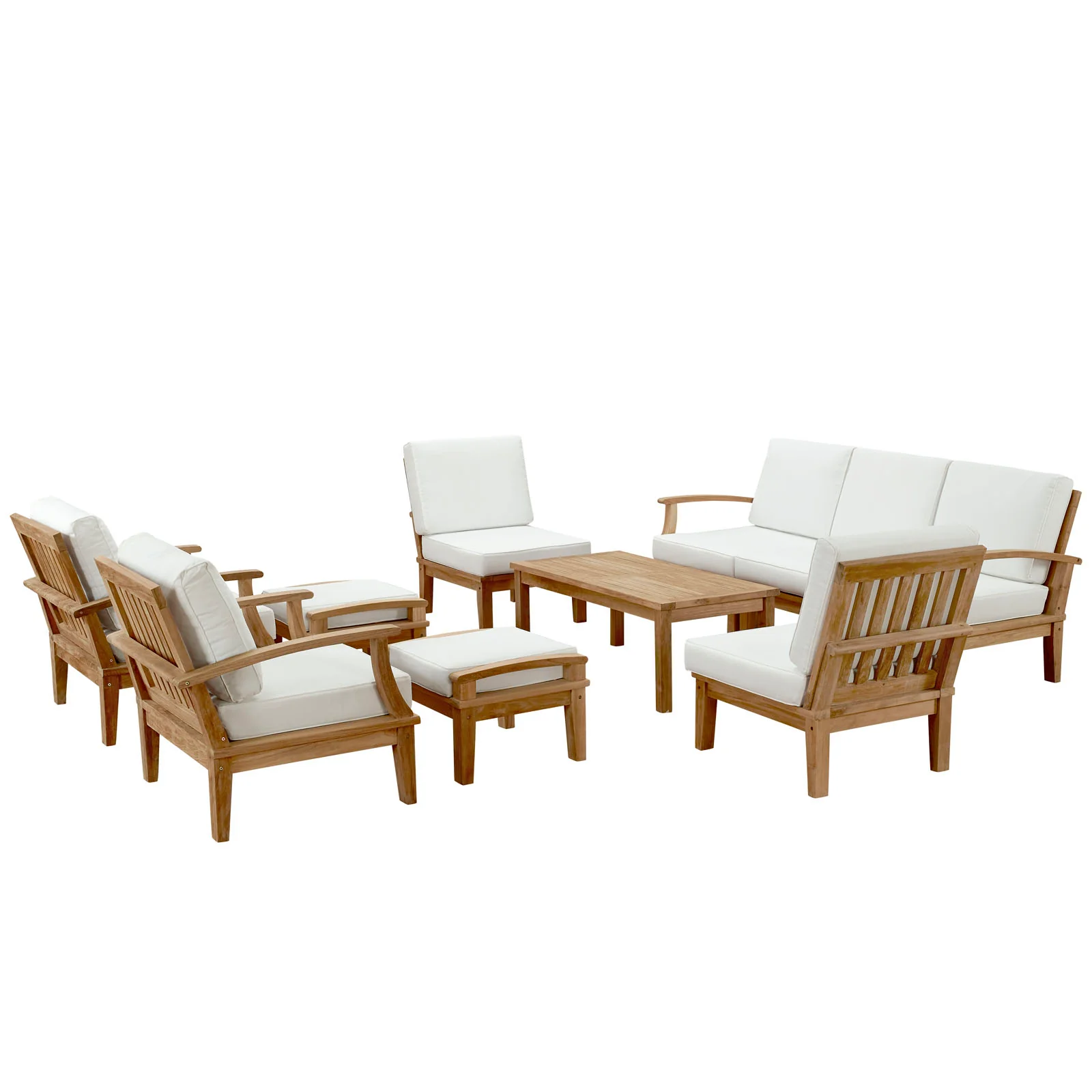 Marina 10 Piece Outdoor Patio Teak Set By Modway - EEI-1480 - Image 23