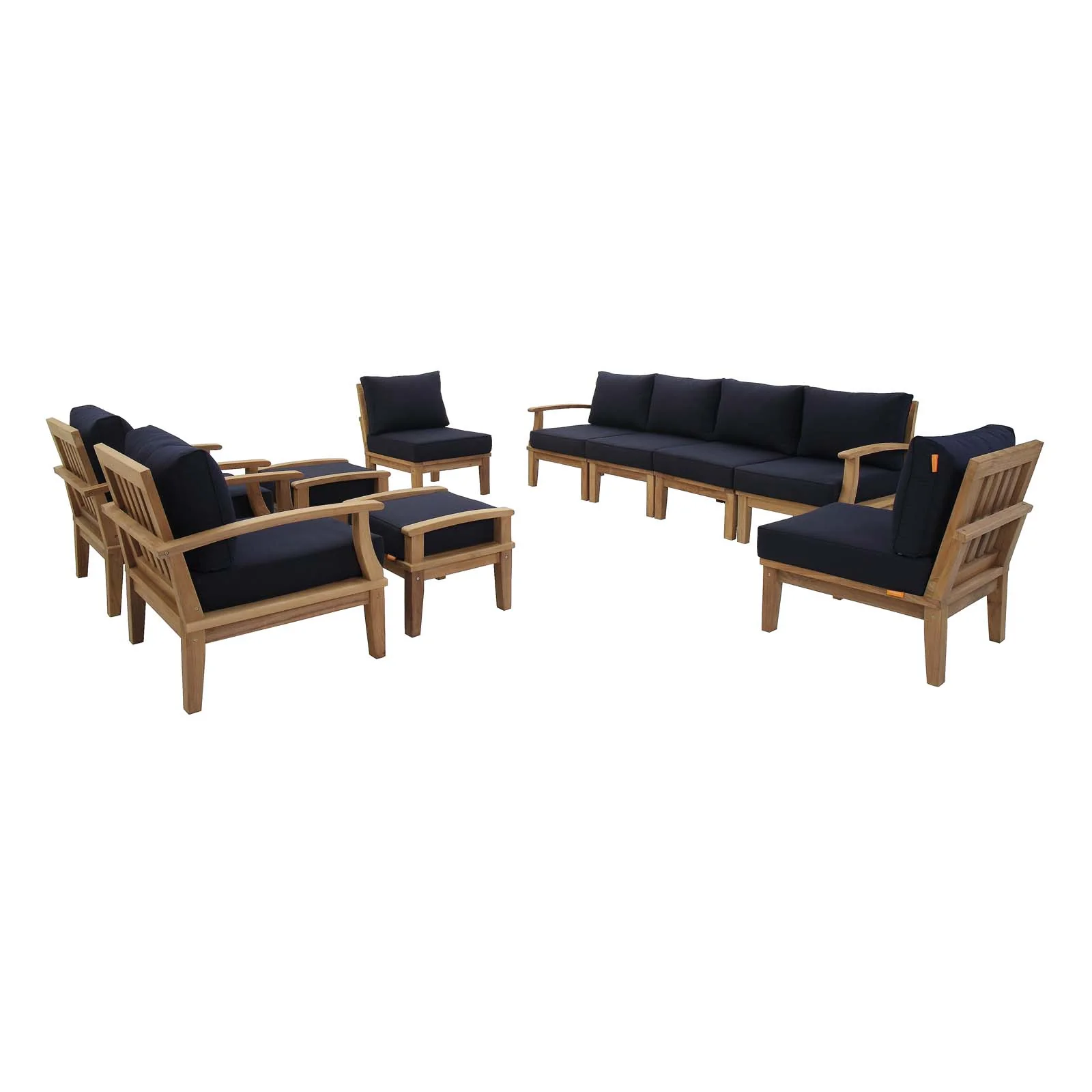Marina 10 Piece Outdoor Patio Teak Set By Modway - EEI-1489 - Image 12