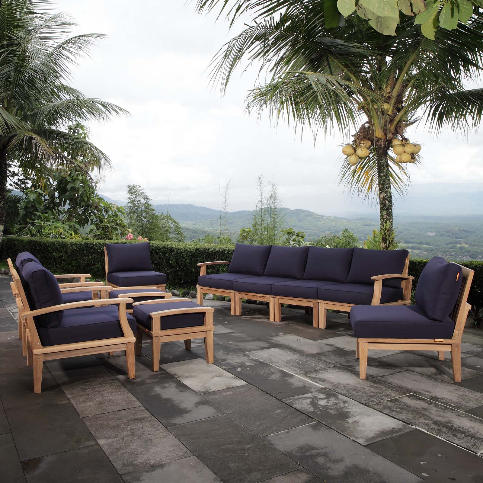 Marina 10 Piece Outdoor Patio Teak Set By Modway - EEI-1489 - Image 14
