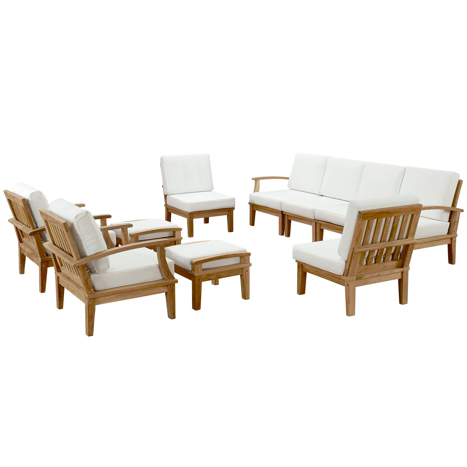Marina 10 Piece Outdoor Patio Teak Set By Modway - EEI-1489 - Image 22