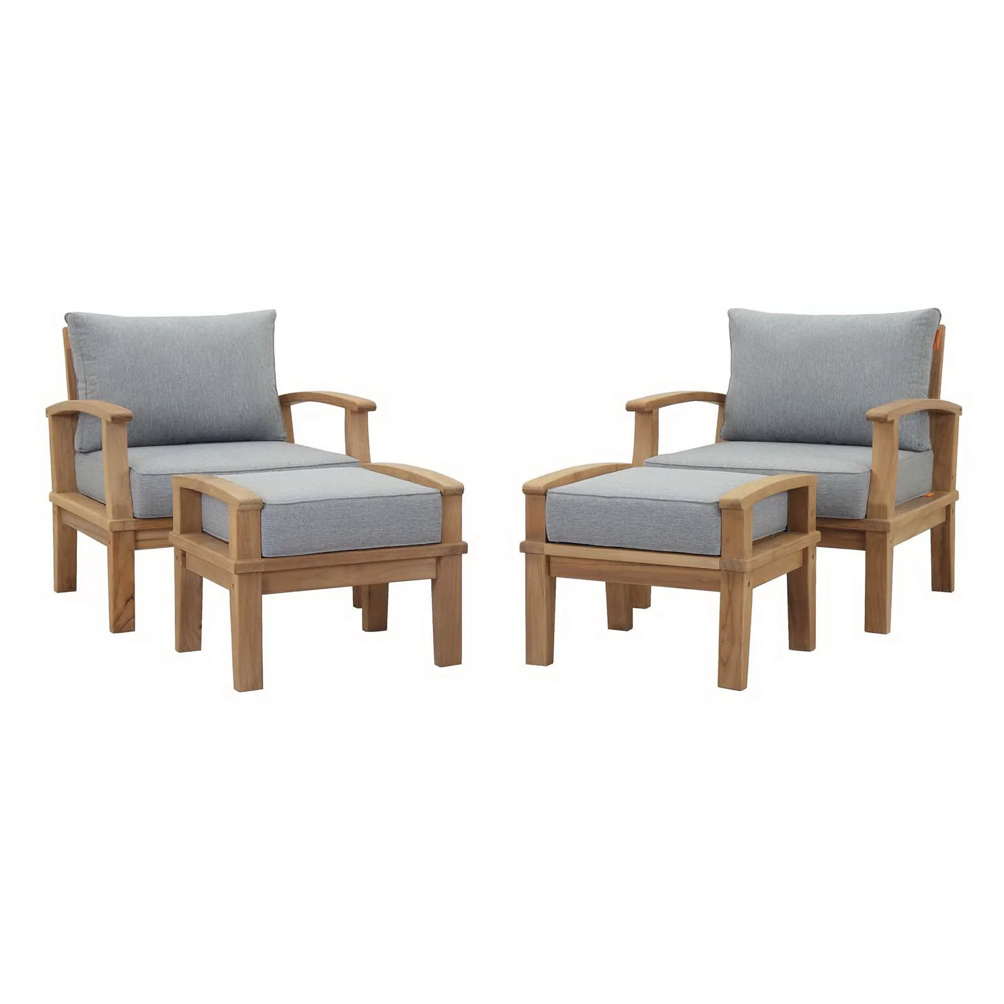 Marina 4 Piece Outdoor Patio Teak Set by Modway - Image 2