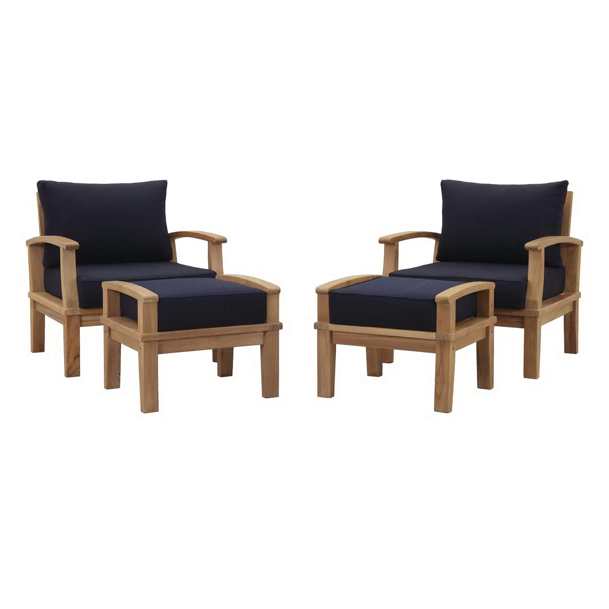 Marina 4 Piece Outdoor Patio Teak Set by Modway - Image 7