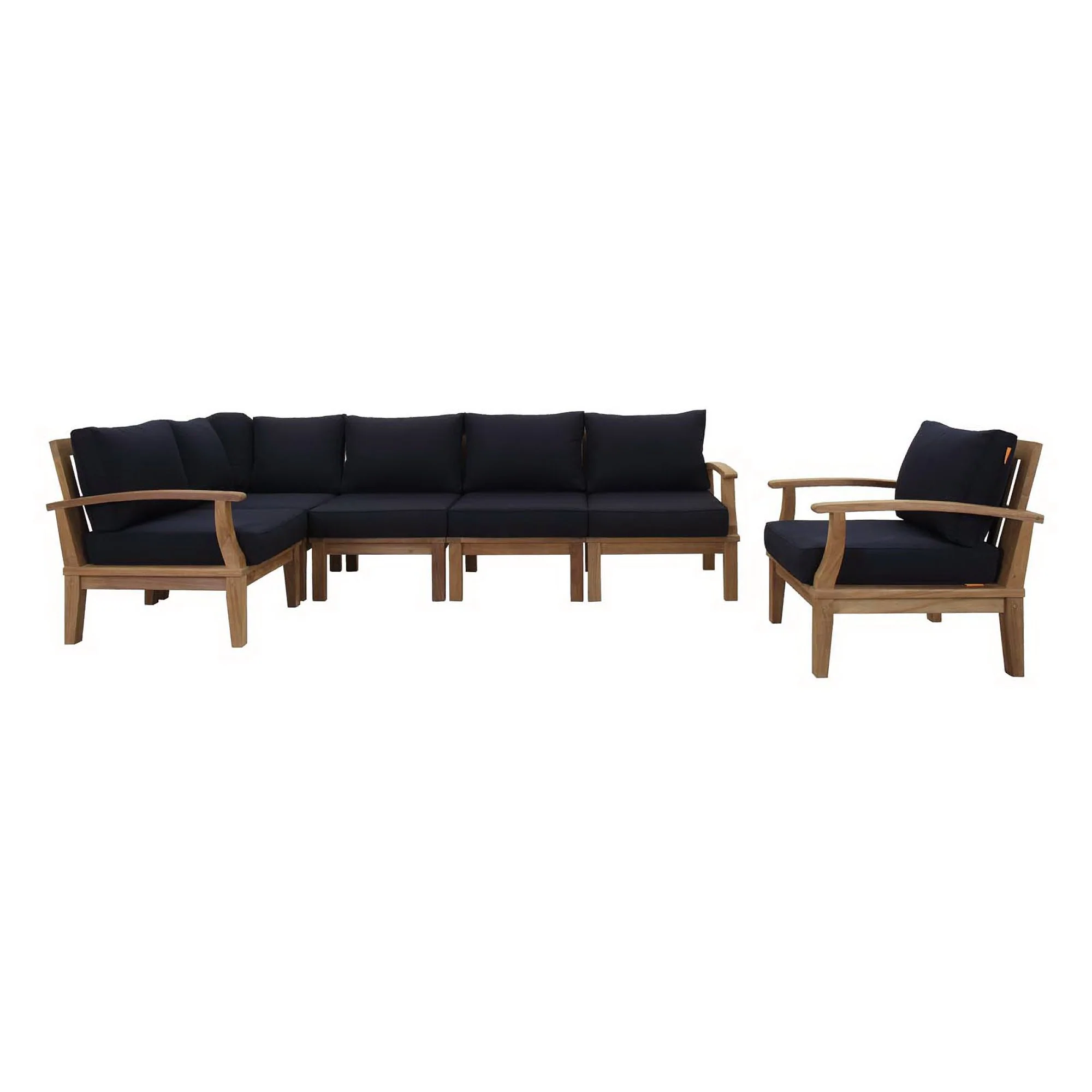Marina 6 Piece Outdoor Patio Teak Set by Modway - Image 2