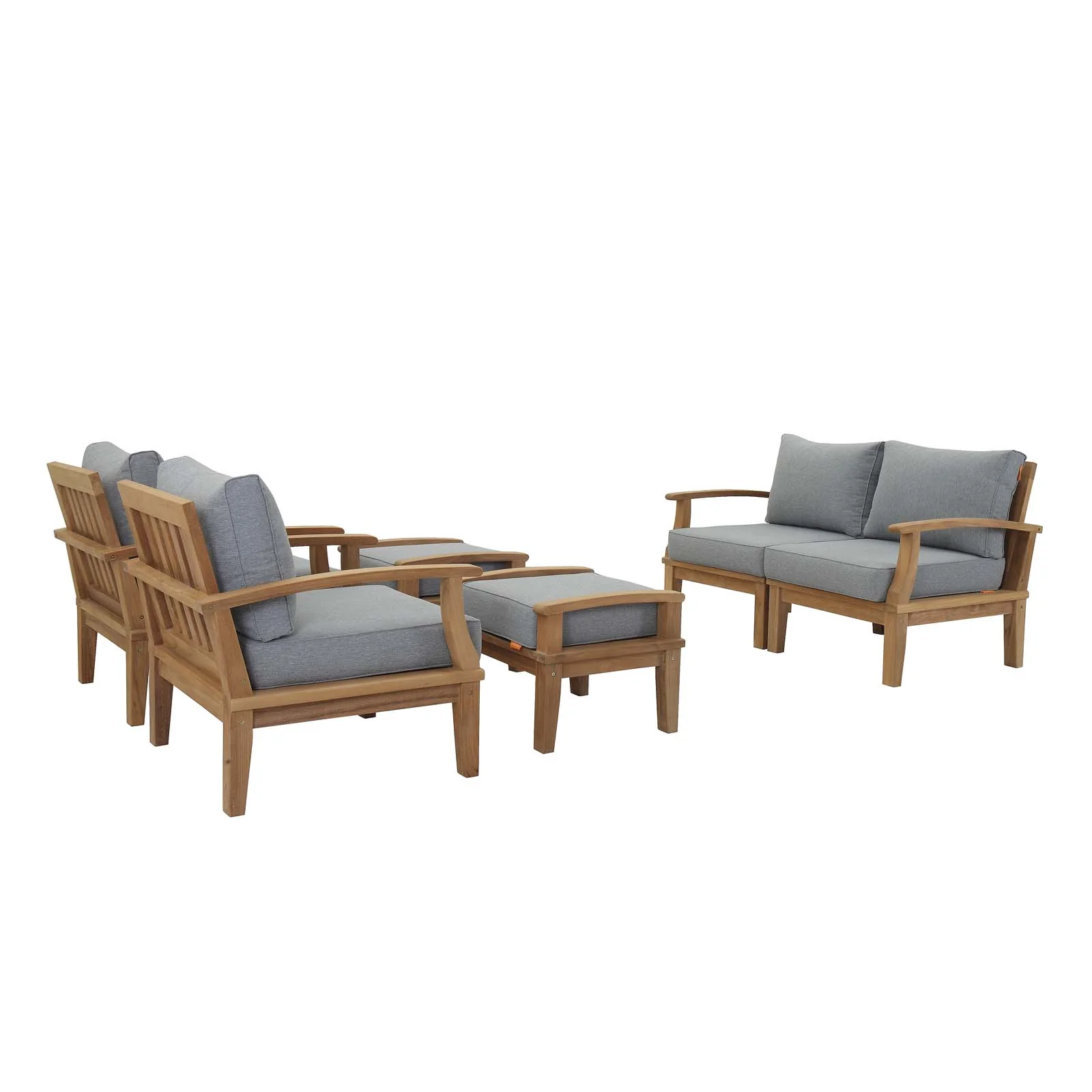 Marina 6 Piece Outdoor Patio Teak Set By Modway - EEI-1597 - Image 2