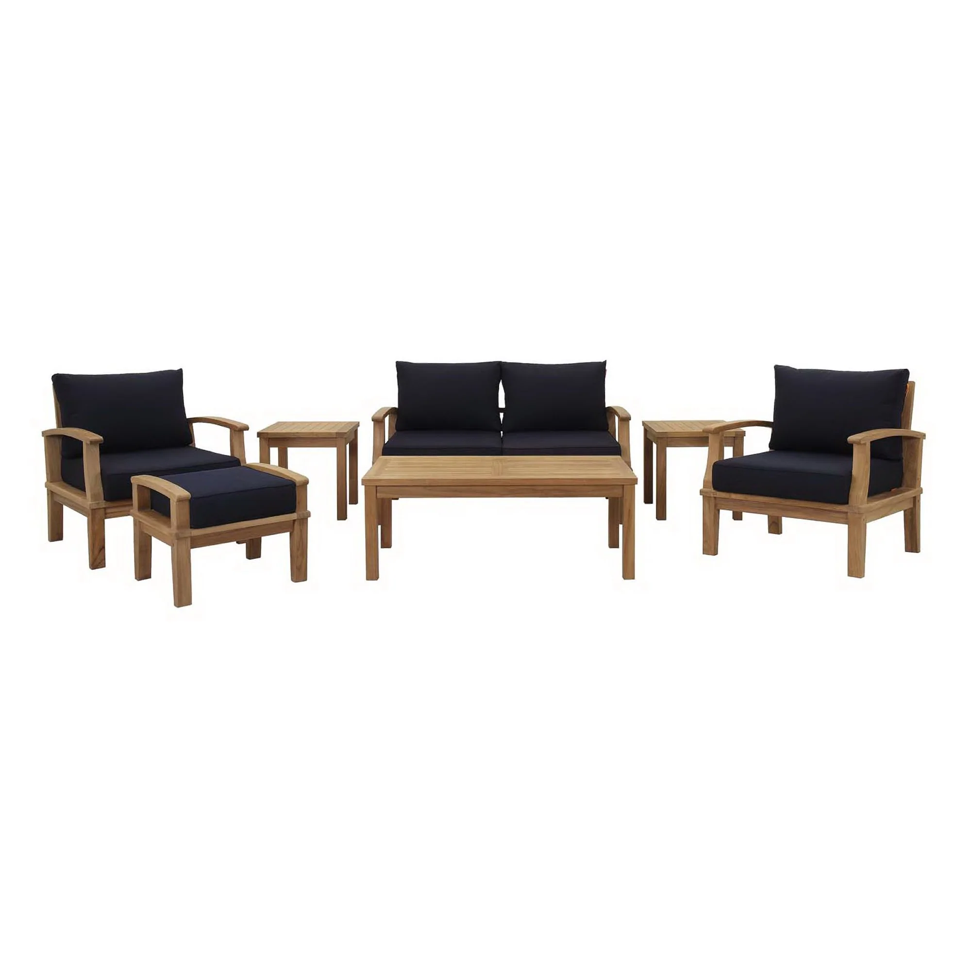 Marina 7 Piece Outdoor Patio Teak Set by Modway - Image 10